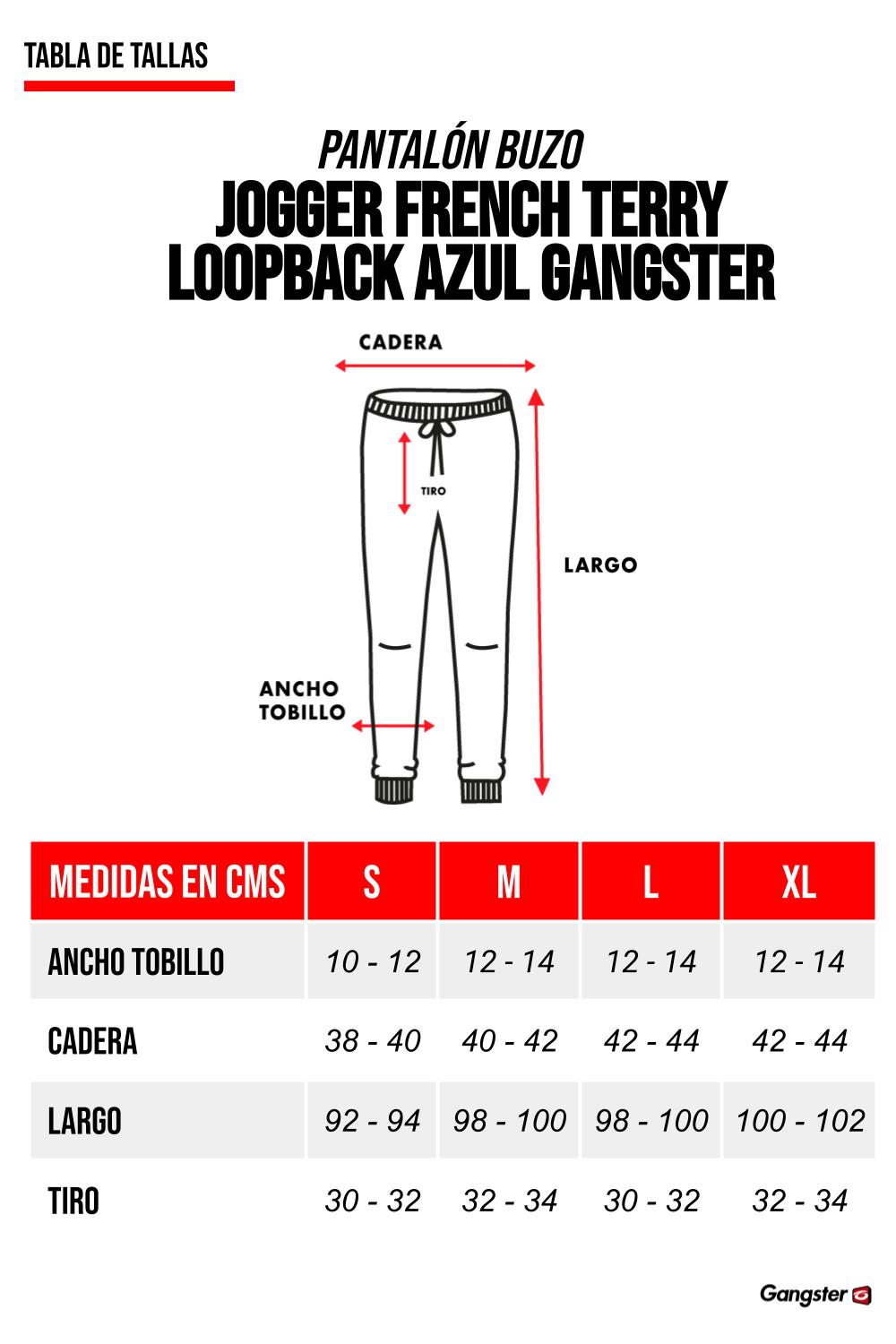 Buzo Loopback Azul Gangster
