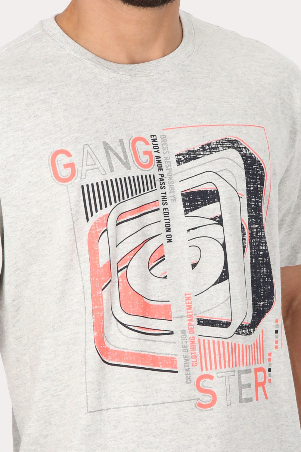 Polera Mc Básica Artful Gris Gangster