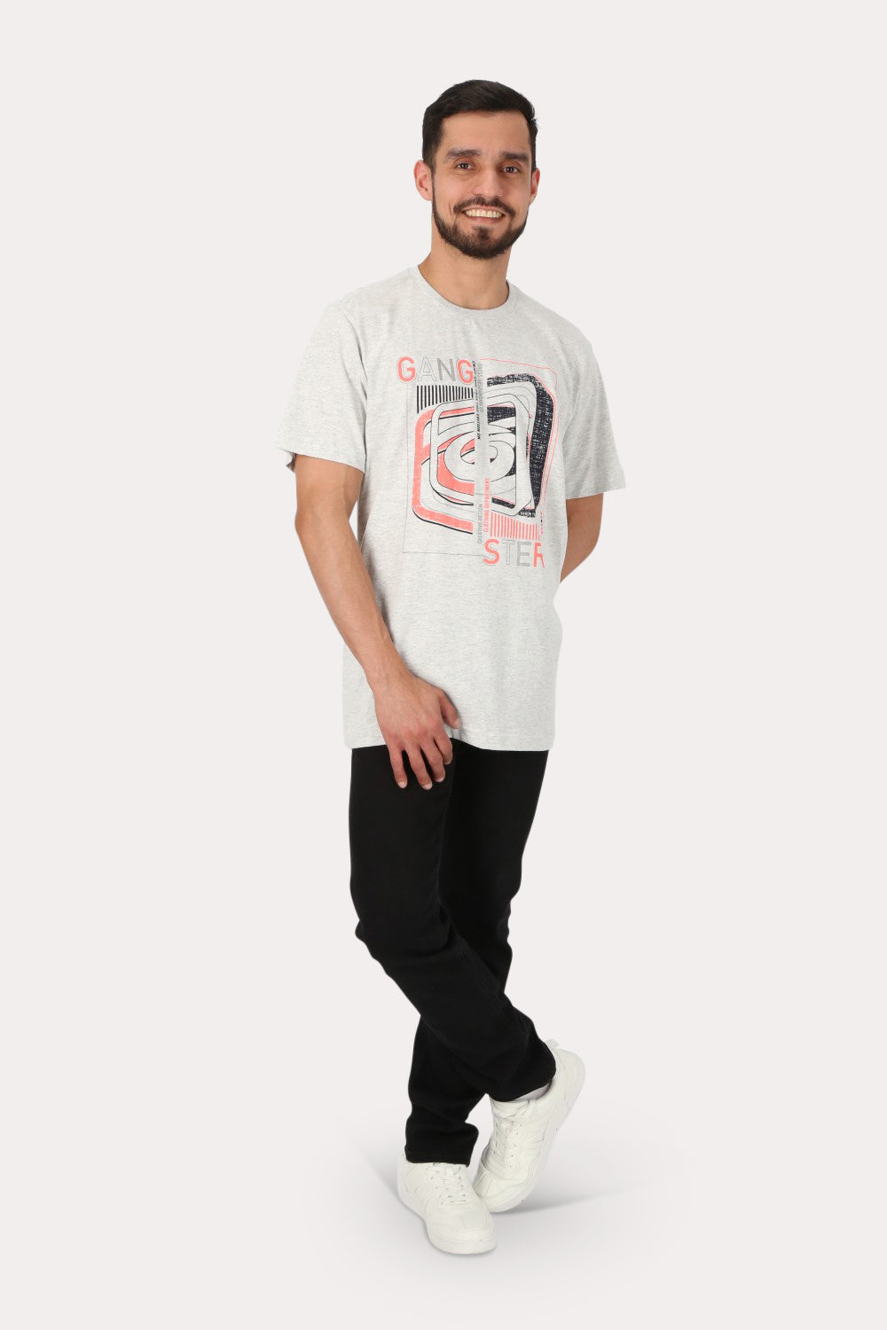 Polera Mc Básica Artful Gris Gangster