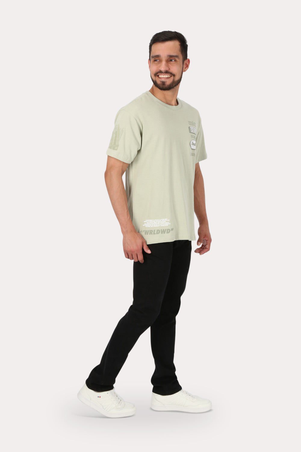 Polera Mc Básica Loose Fit Verde Gangster