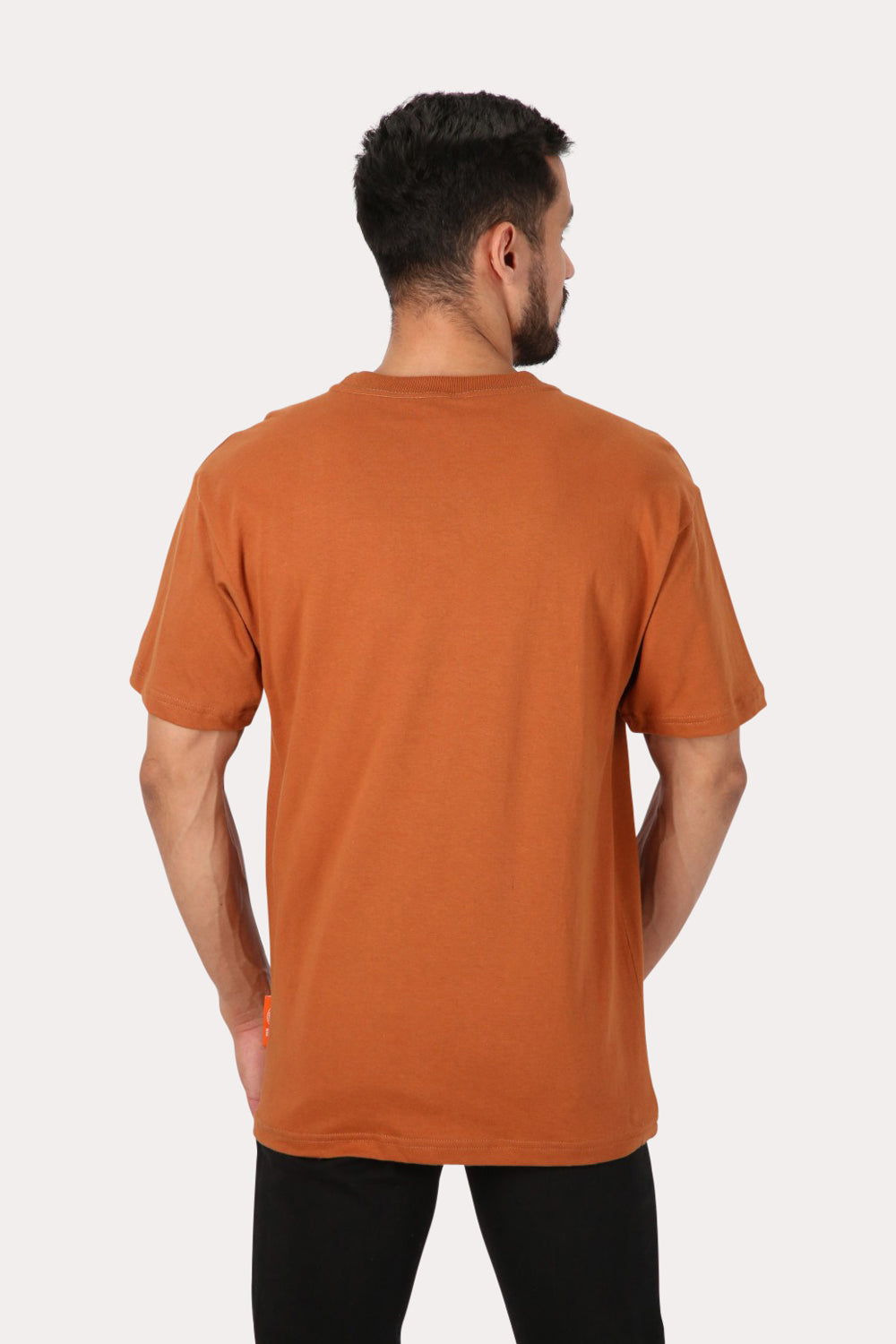 Polera Mc Básica Relaxed Fit Café Overcore