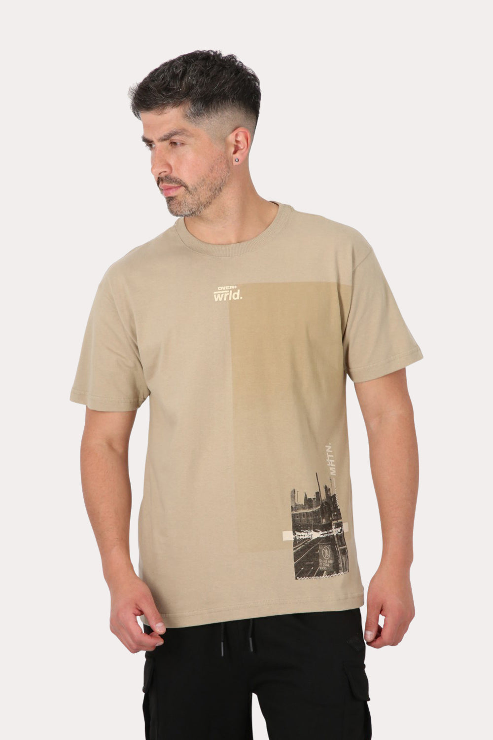 Polera Mc Básica Camel Beige Overcore