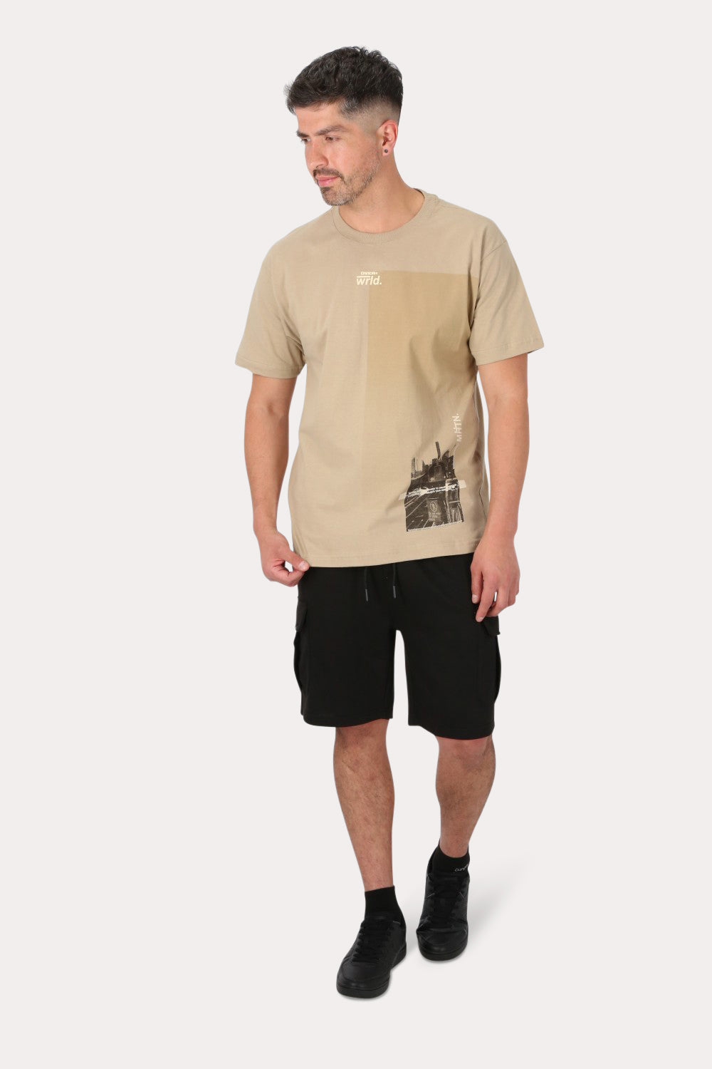 Polera Mc Básica Camel Beige Overcore