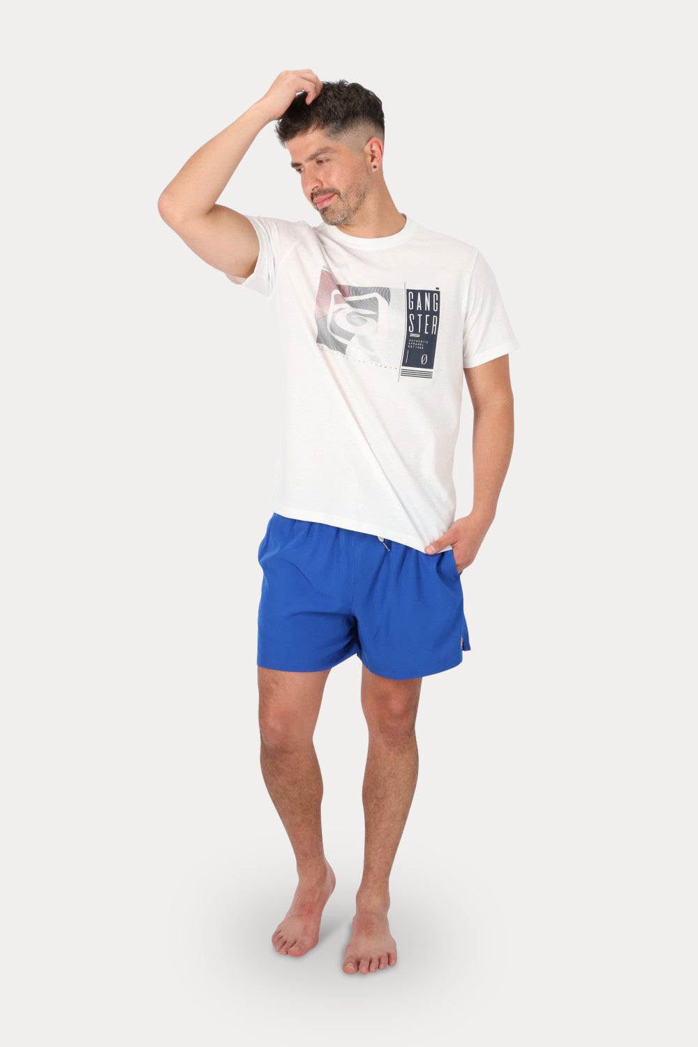 Polera Mc Básica Saco Blanco Gangster