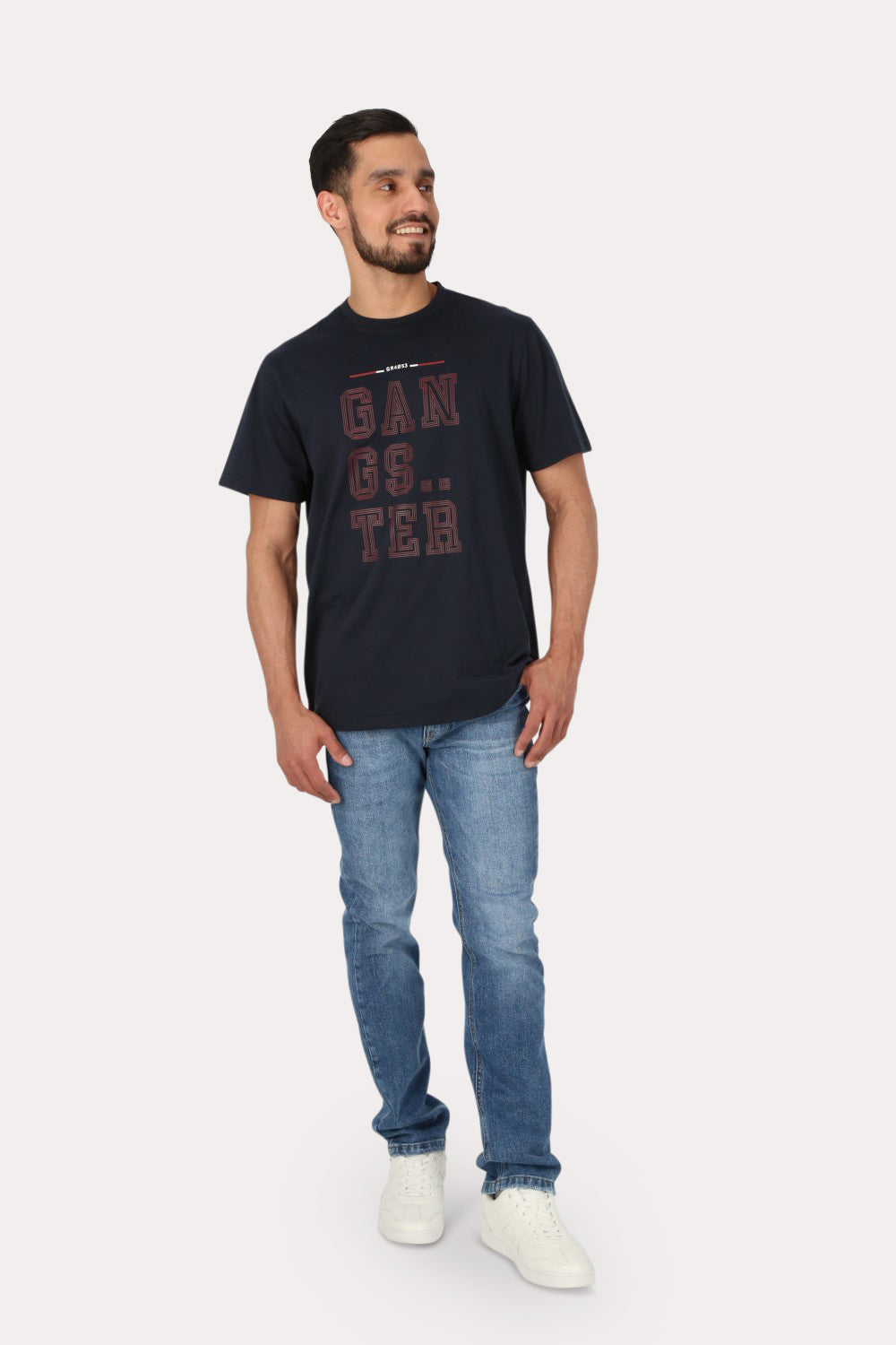 Polera Mc Básica Mundau Azul Gangster