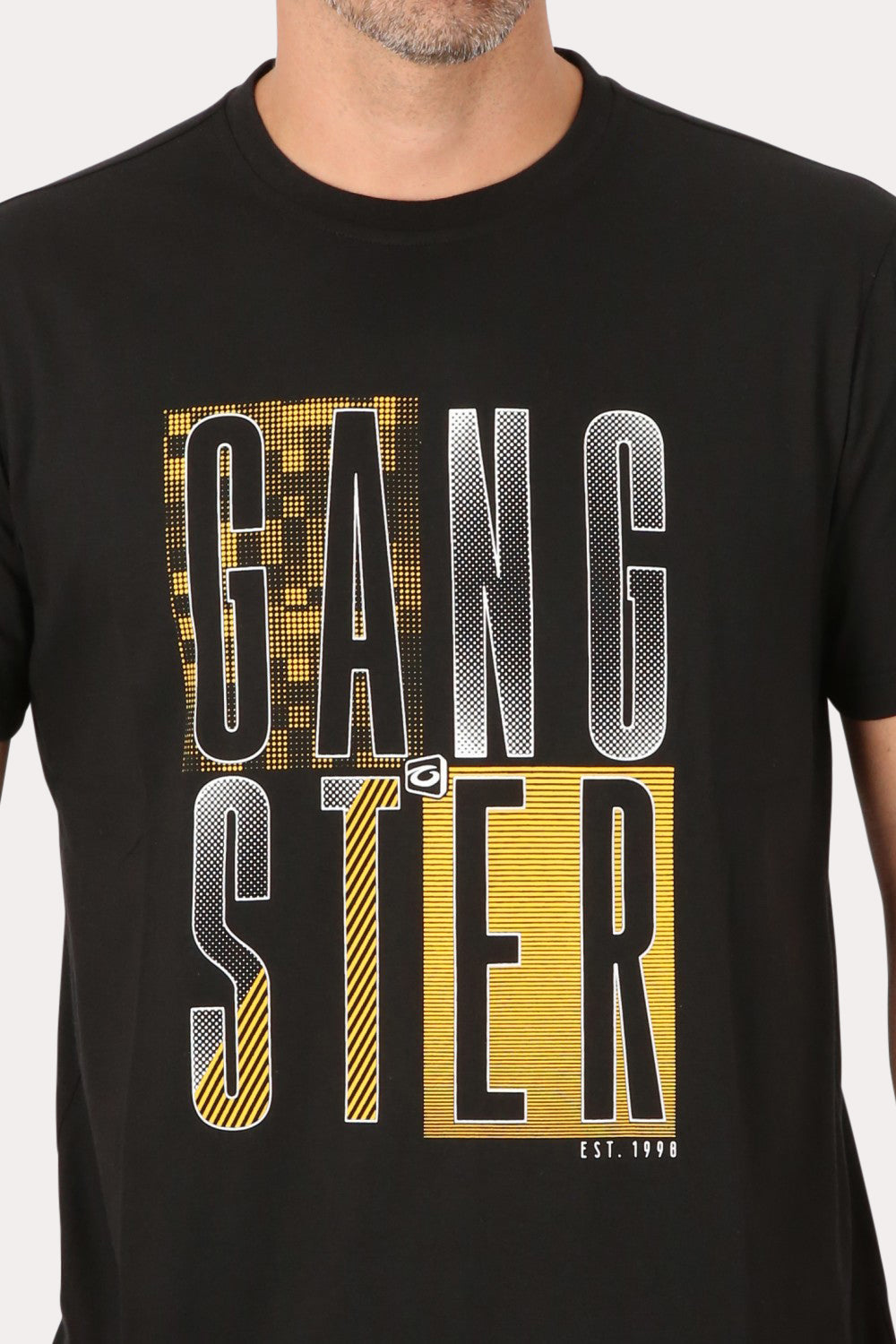 Polera Mc Básica Santo Negro Gangster