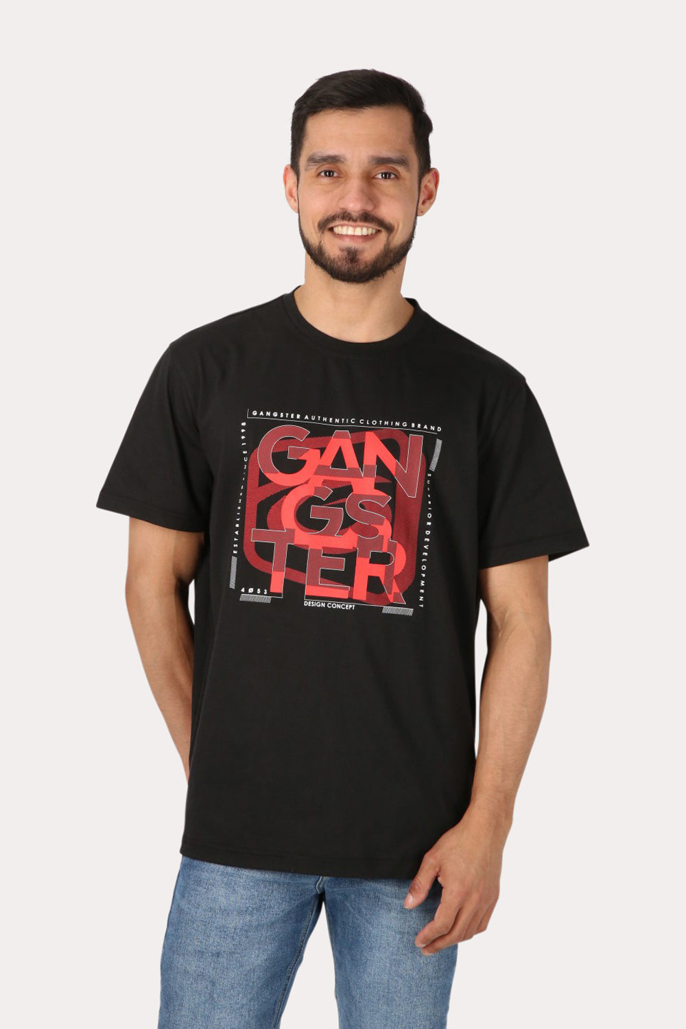 Polera Mc Básica Forte Negro Gangster