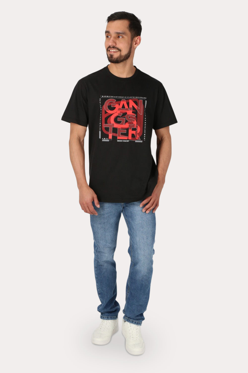 Polera Mc Básica Forte Negro Gangster