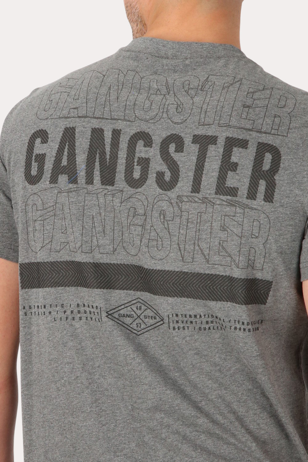Polera Mc Básica Arpoa Gris Gangster