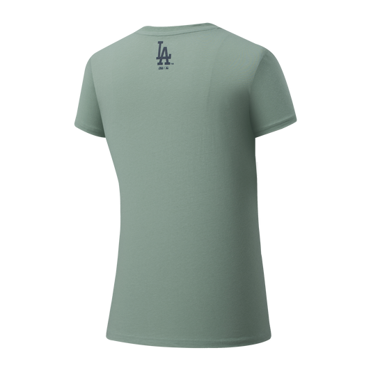 Polera Mc MLB Dodgers Front Animal Print Loose Fit Verde
