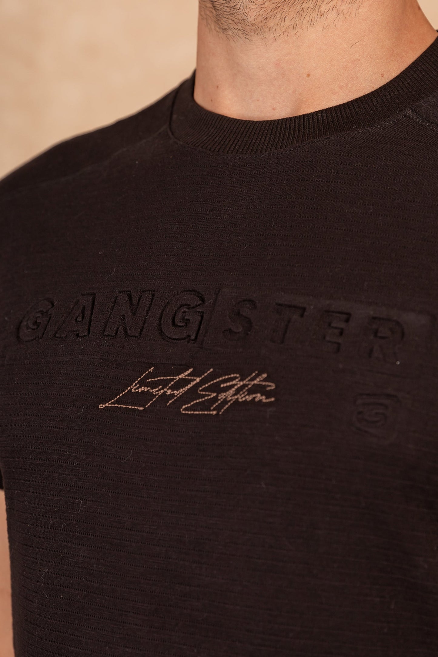 Polera Mc Especial Belem Negro Gangster