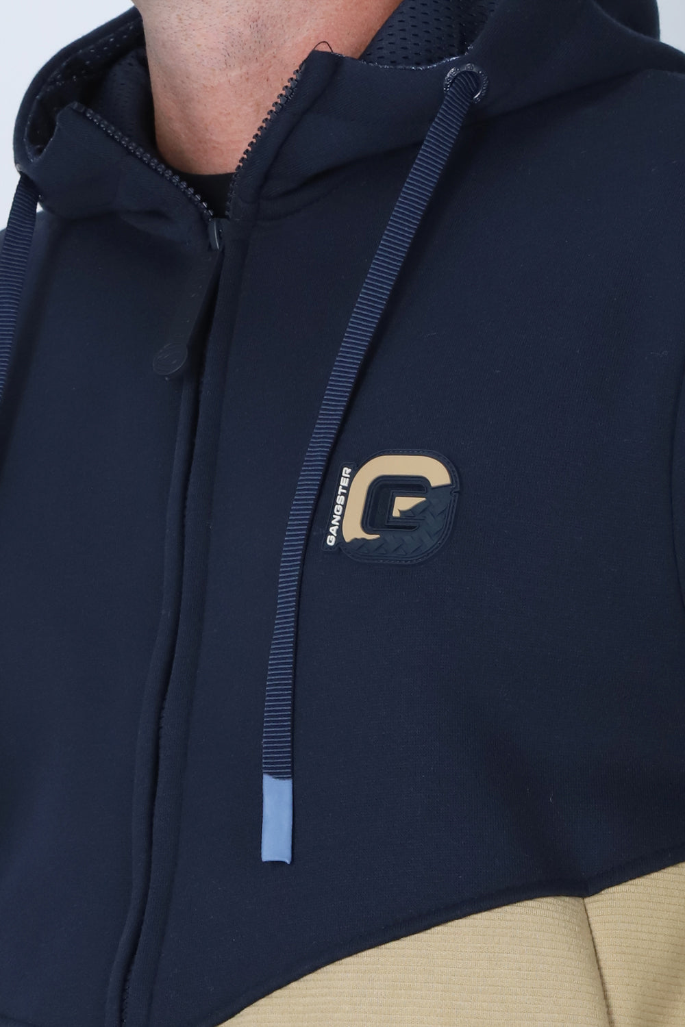 Poleron Full Zipper Clever Azul Gangster