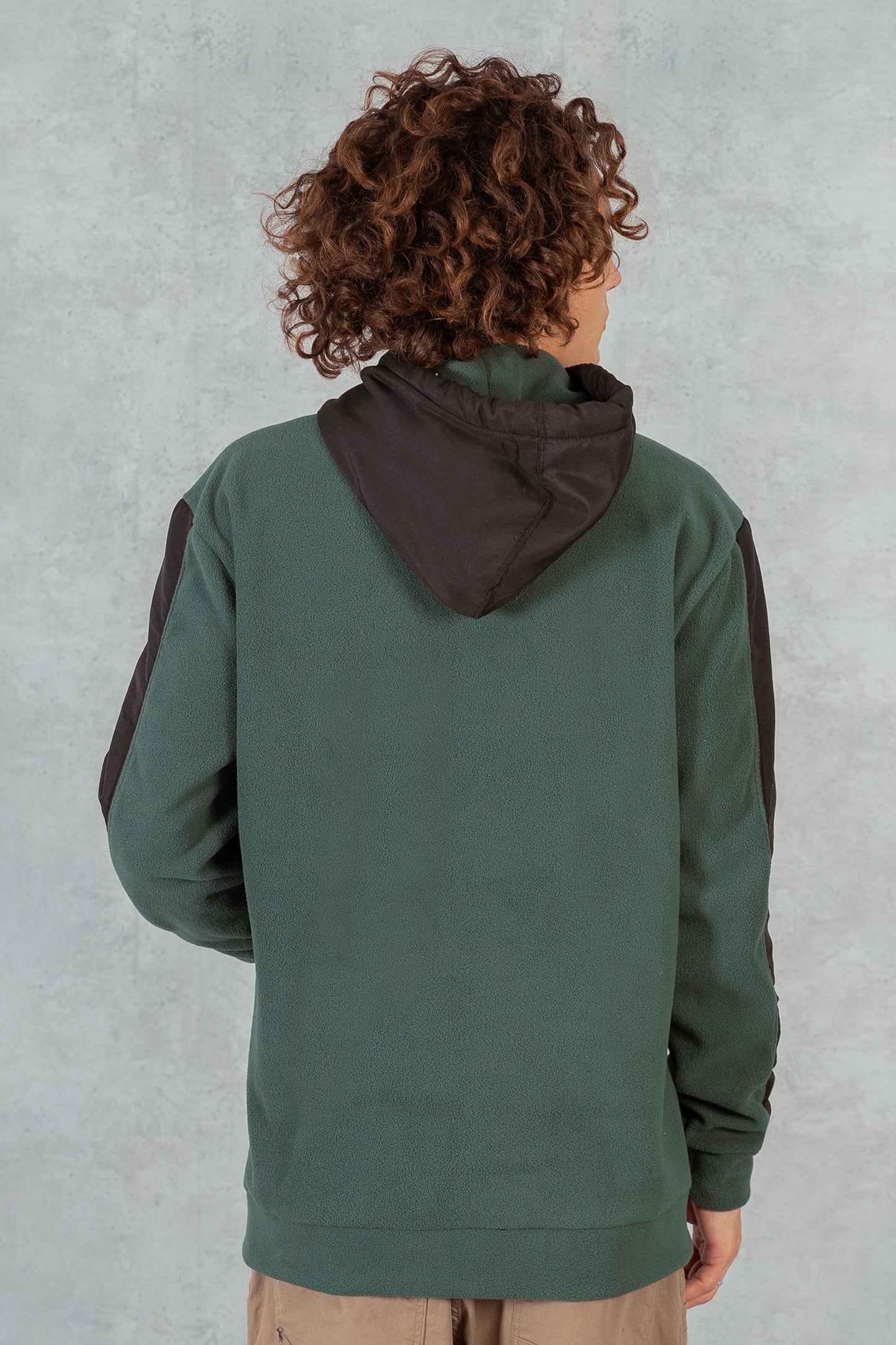 Poleron Full Zipper Fleece Line Verde Overcore