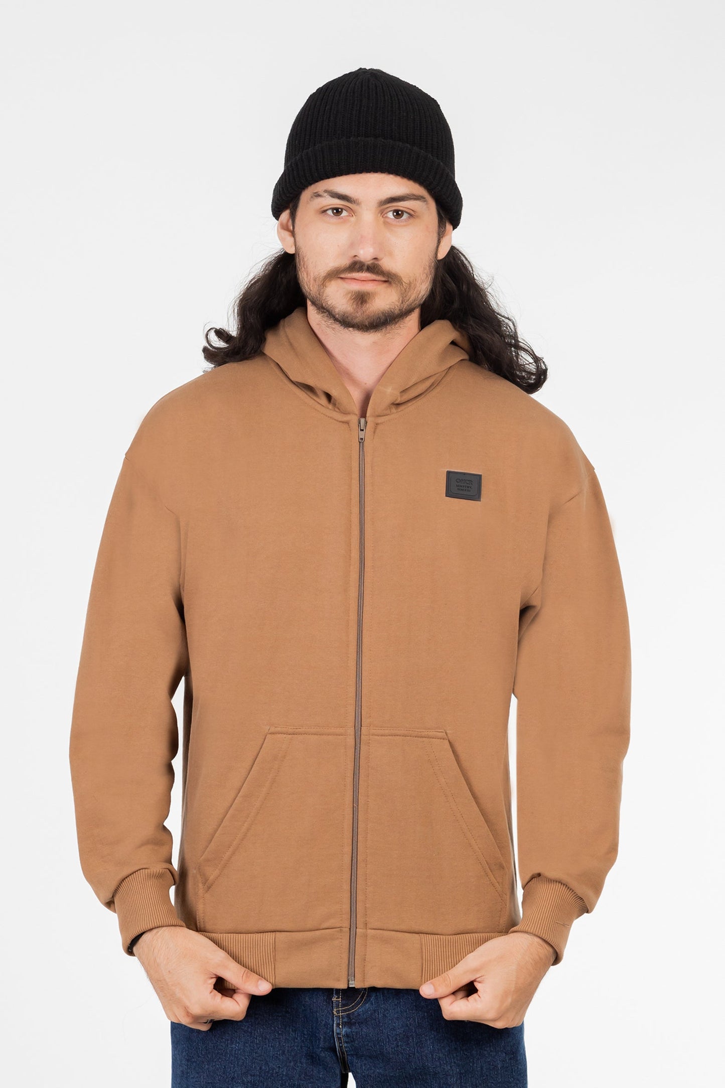 Poleron Full Zipper Fleece Nolus Beige Overcore