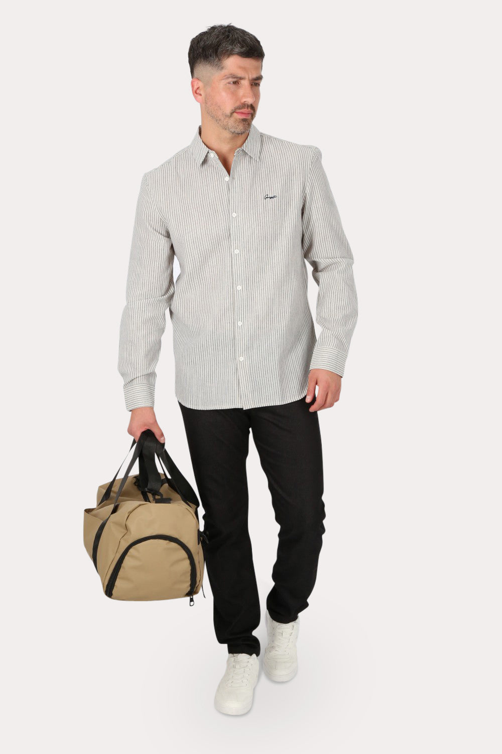 Camisa ML Fake Linho Araru Blanco Gangster