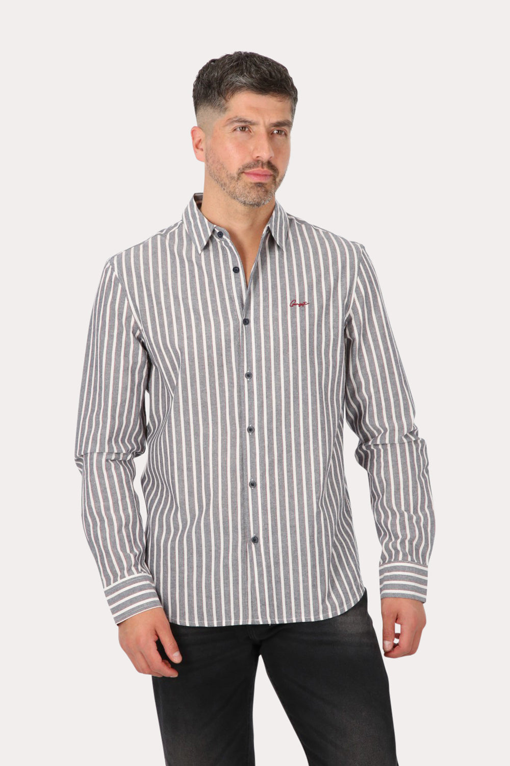 Camisa ML Fake Linho Buriti Azul Gangster