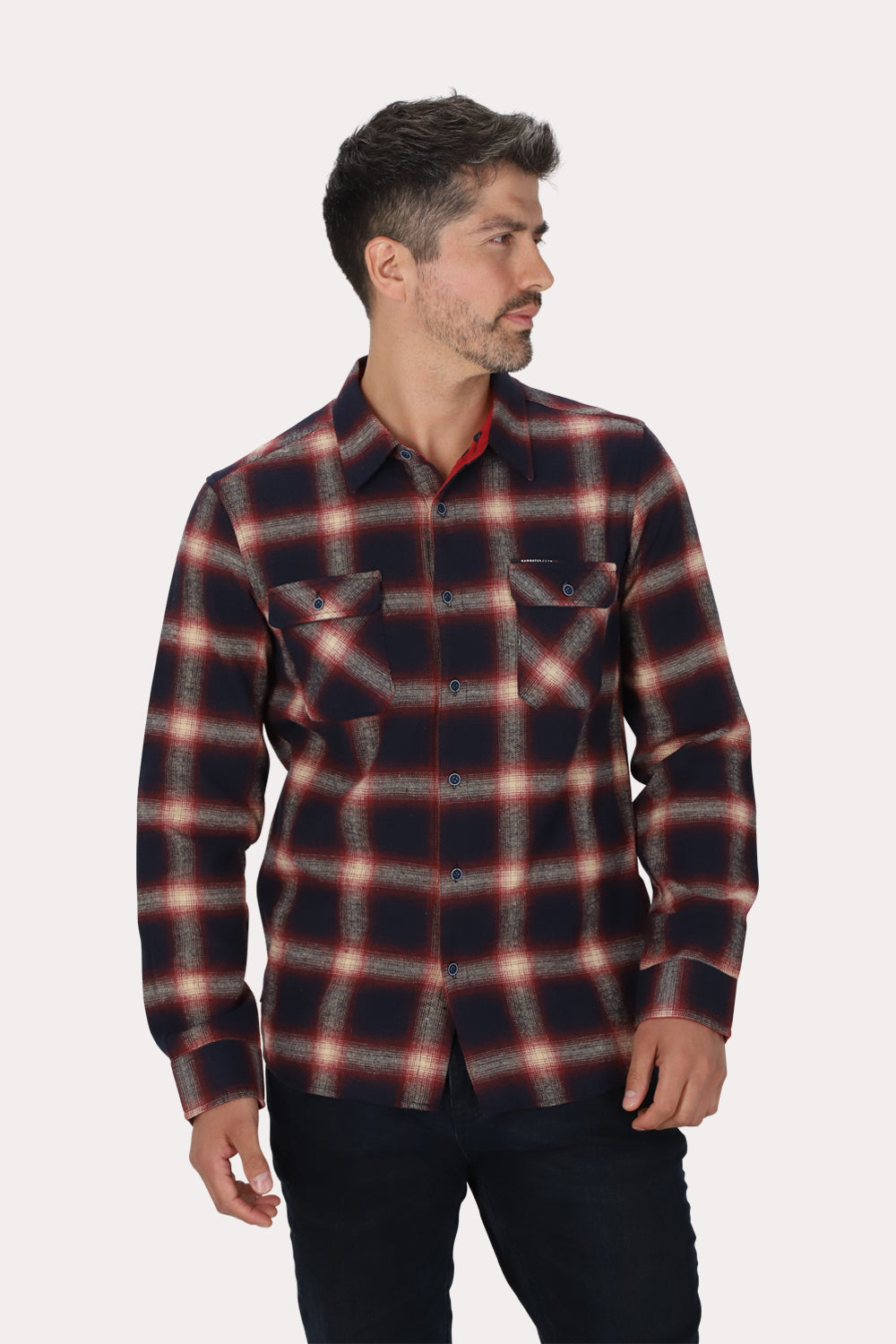 Camisa Ml Franela Braven Azul Marino Gangster