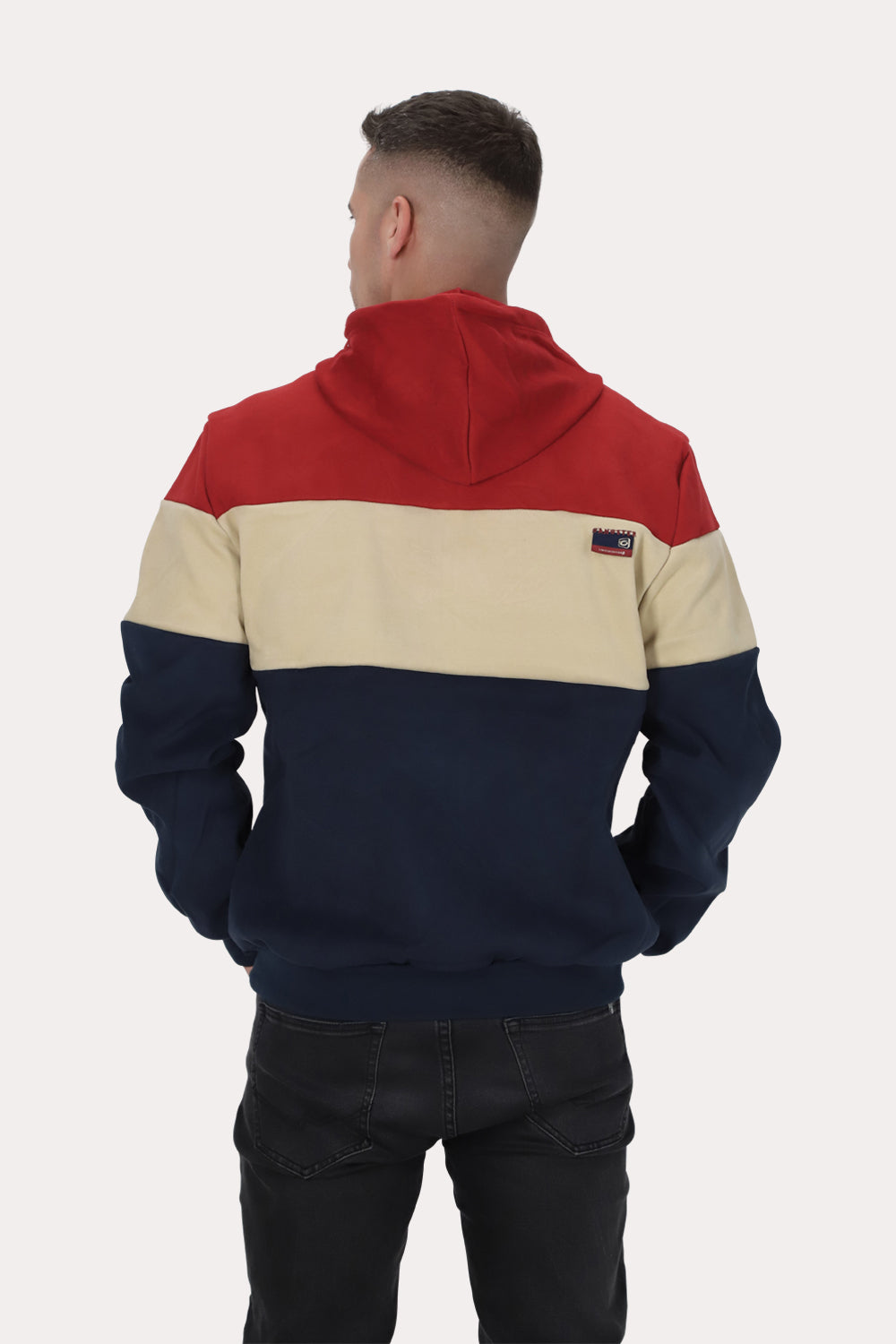 Poleron Full Zipper Peachy Azul Gangster