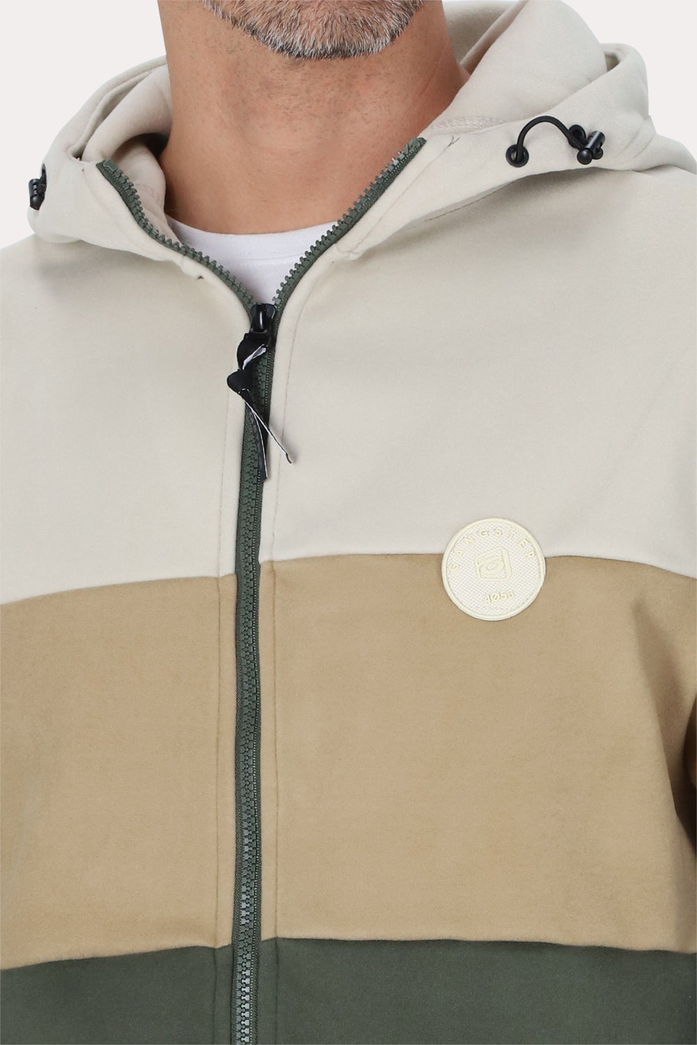 Poleron Full Zipper Peachy Verde Gangster