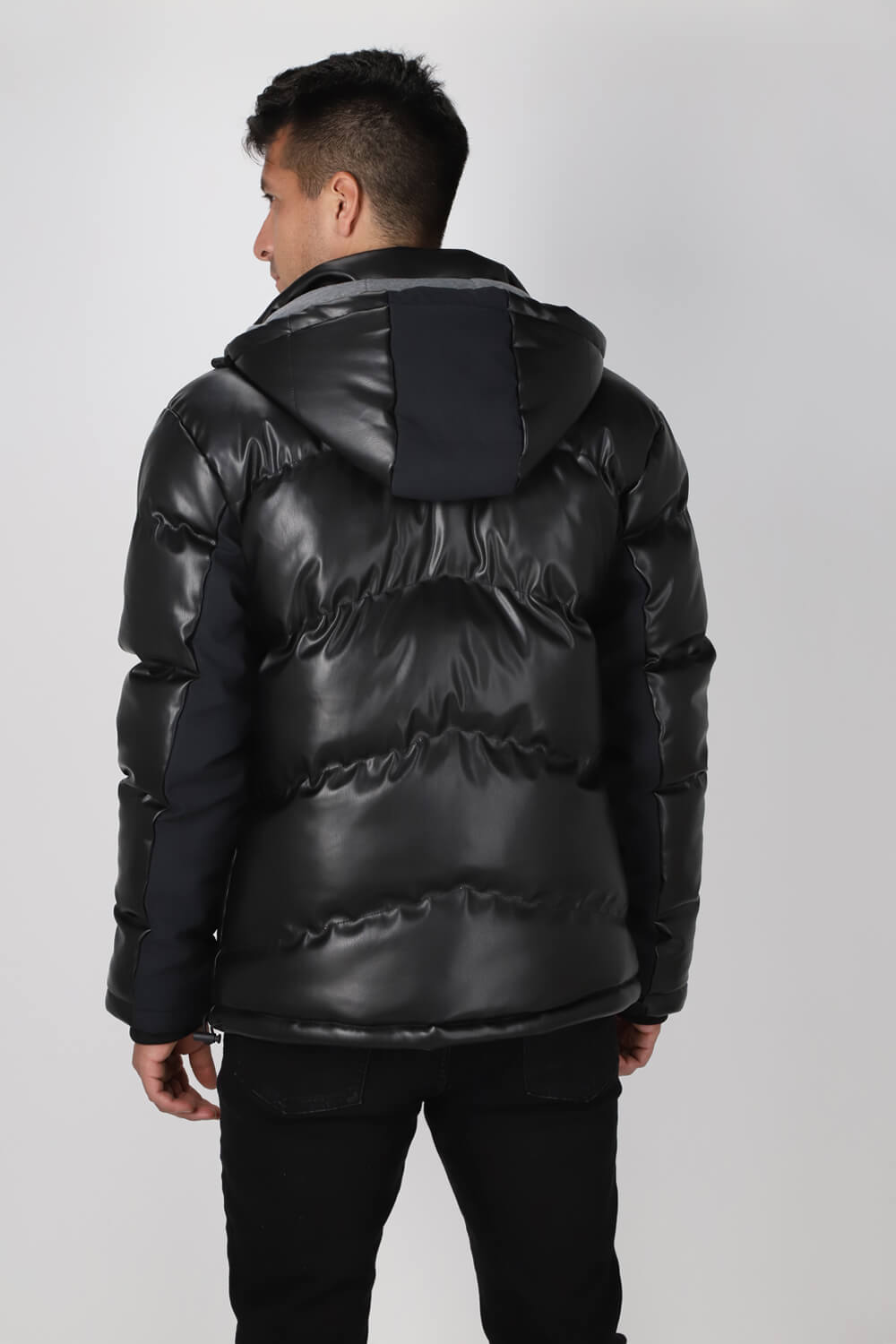 Chaqueta Pu Puffa Negro Gangster