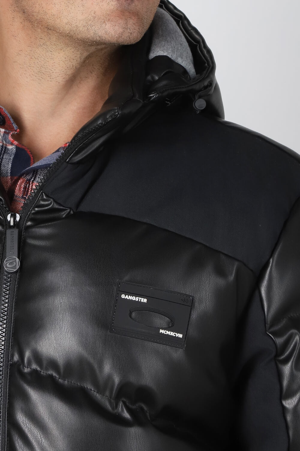 Chaqueta Pu Puffa Negro Gangster