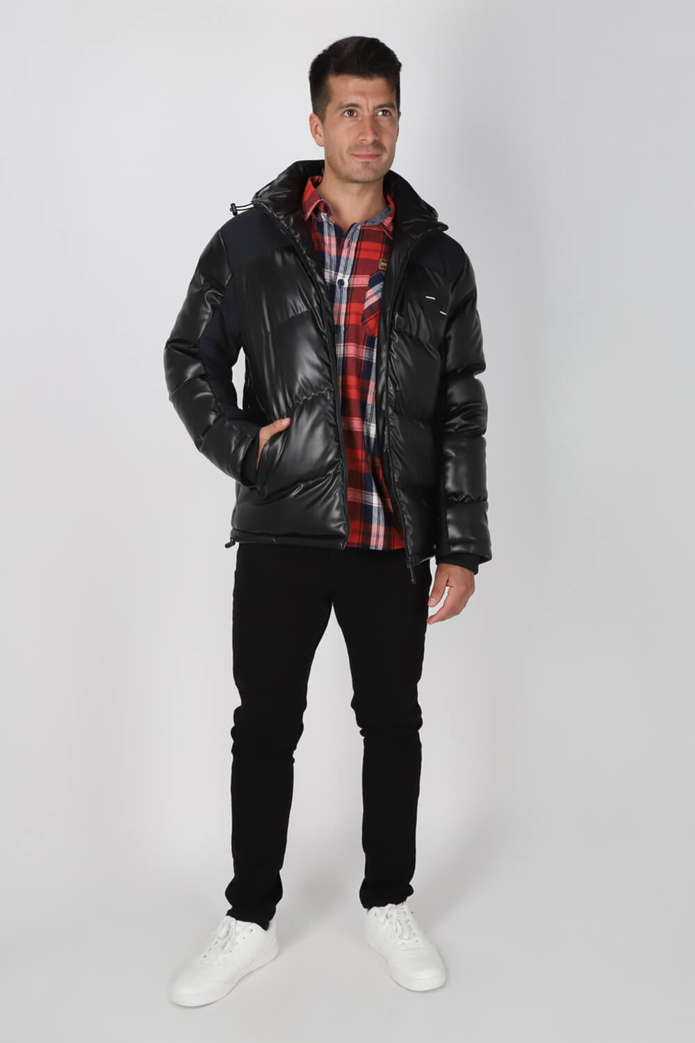 Chaqueta Pu Puffa Negro Gangster