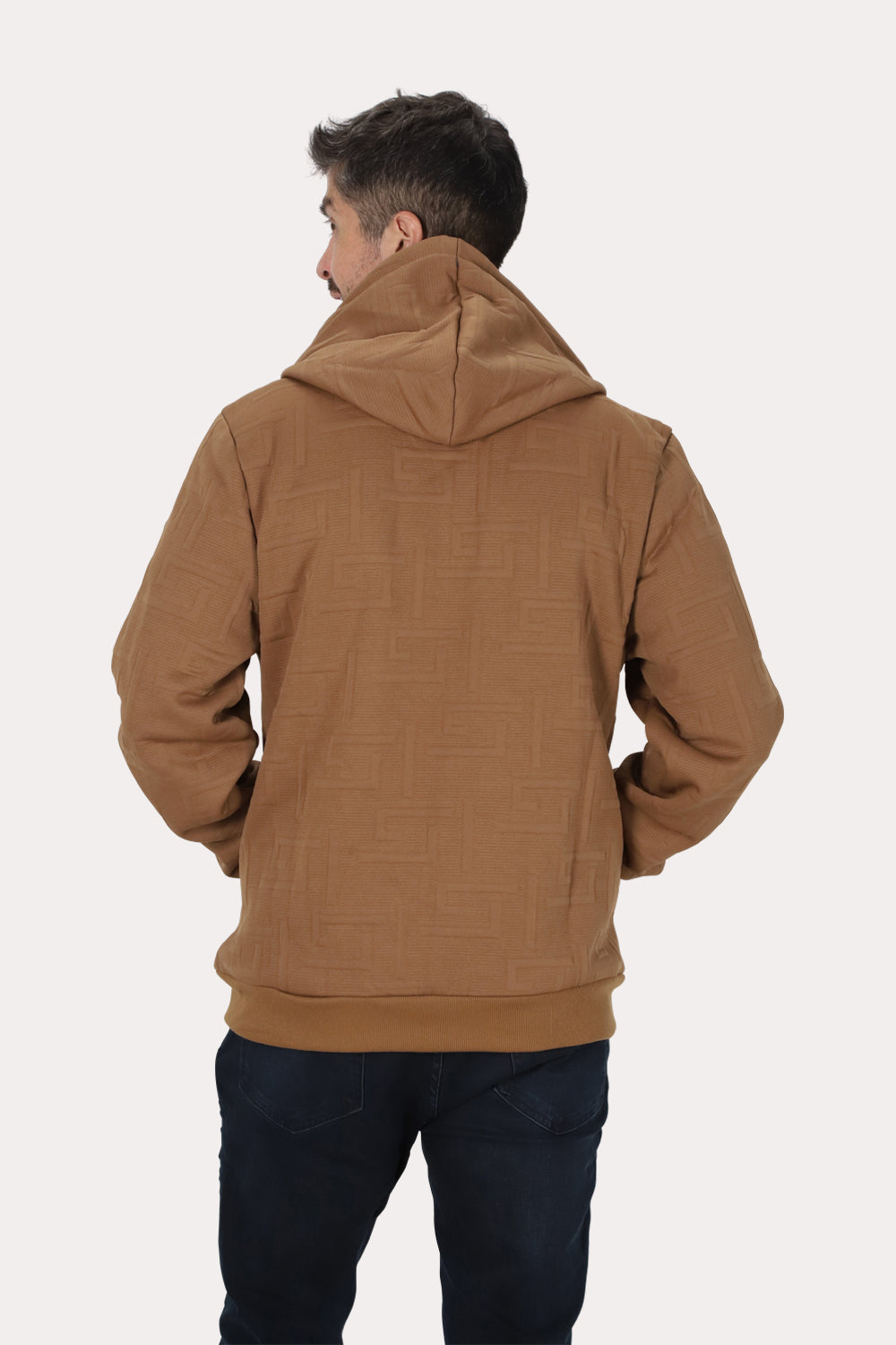 Poleron Full Zipper Jacquard Sherpa Astro Cafe Gangster