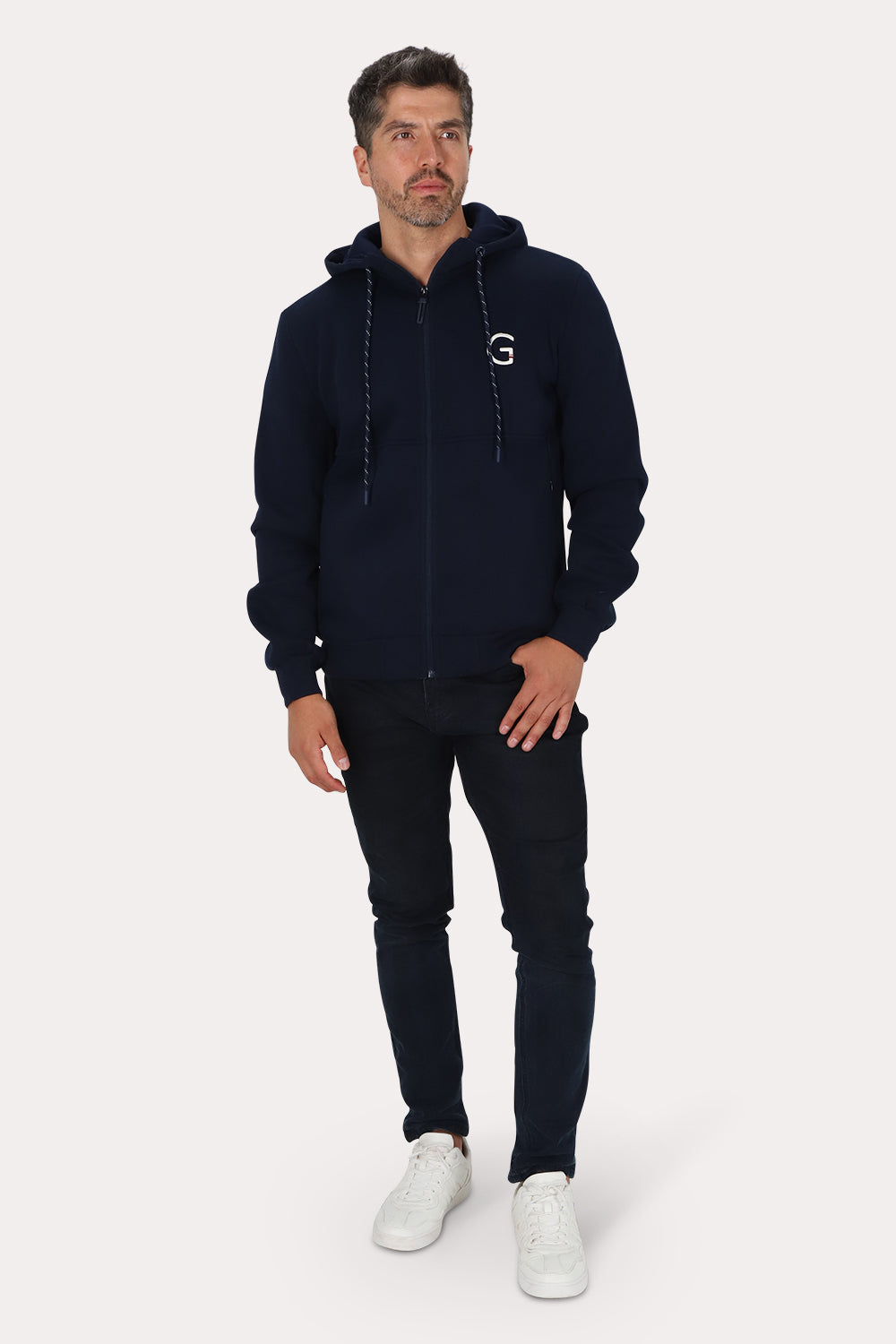 Poleron Full Zipper Fleece Outpost Azul Gangster