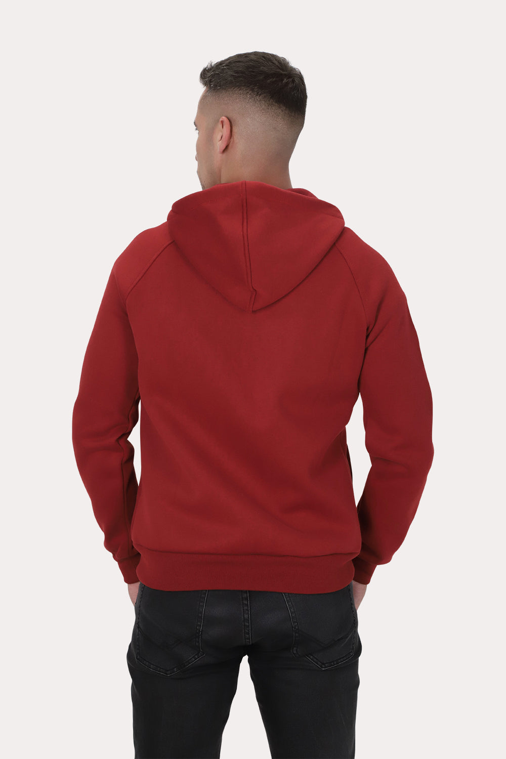 Poleron Full Zipper Fleece Route Rojo Gangster