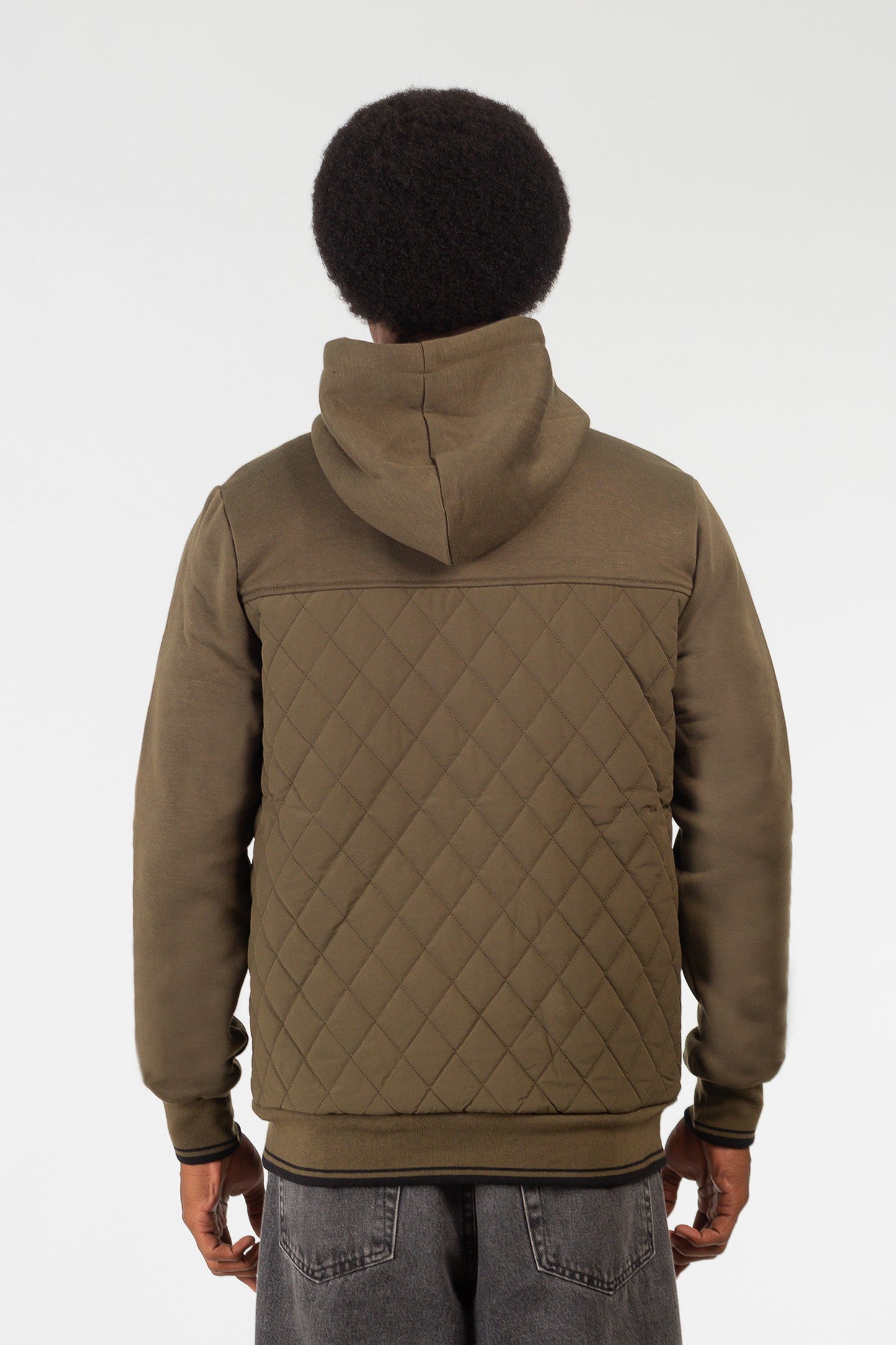 Chaqueta Hibridas Patchwork Verde Oliva Oscuro Gangster