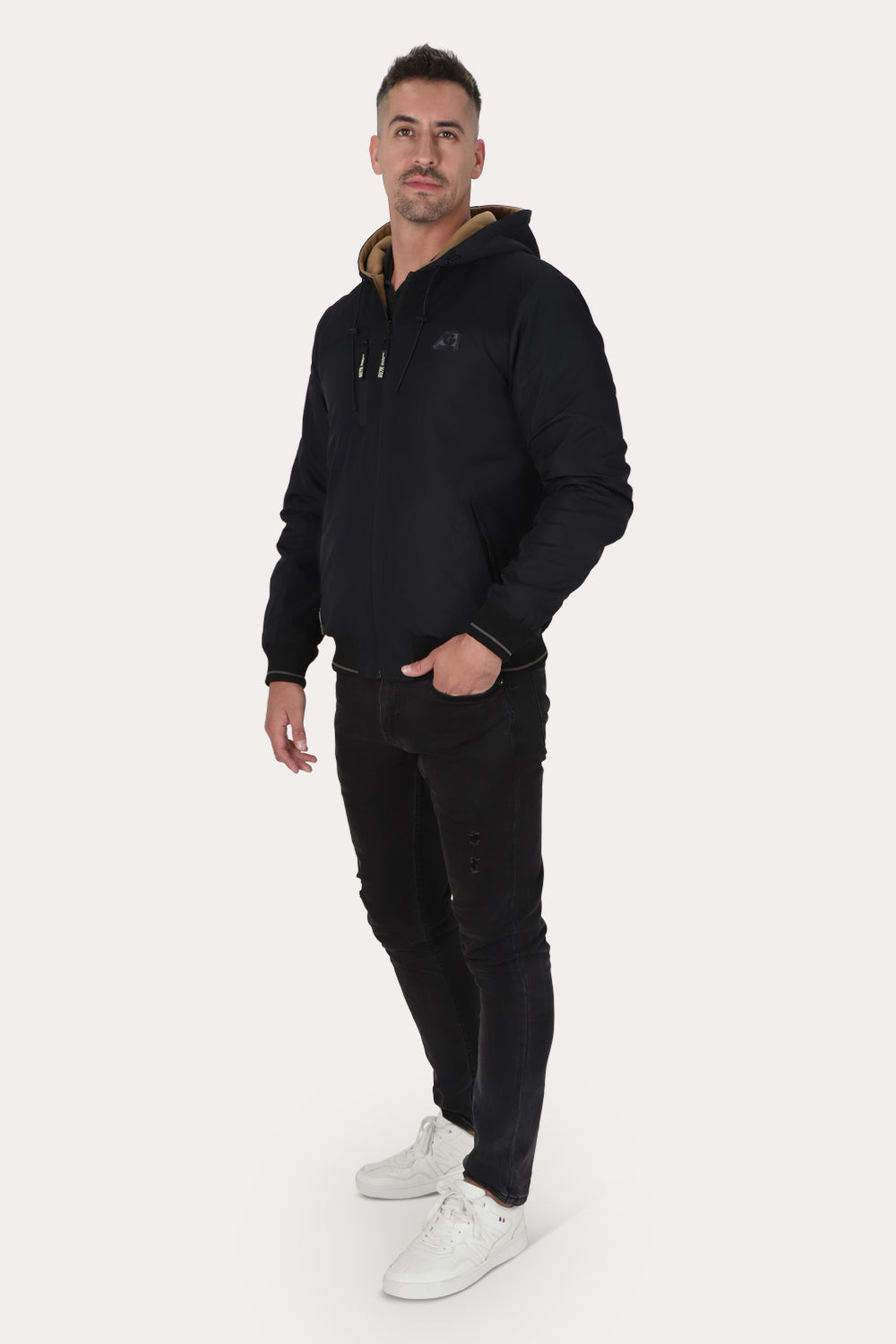 Cortaviento Reversible Dual Negro Gangster