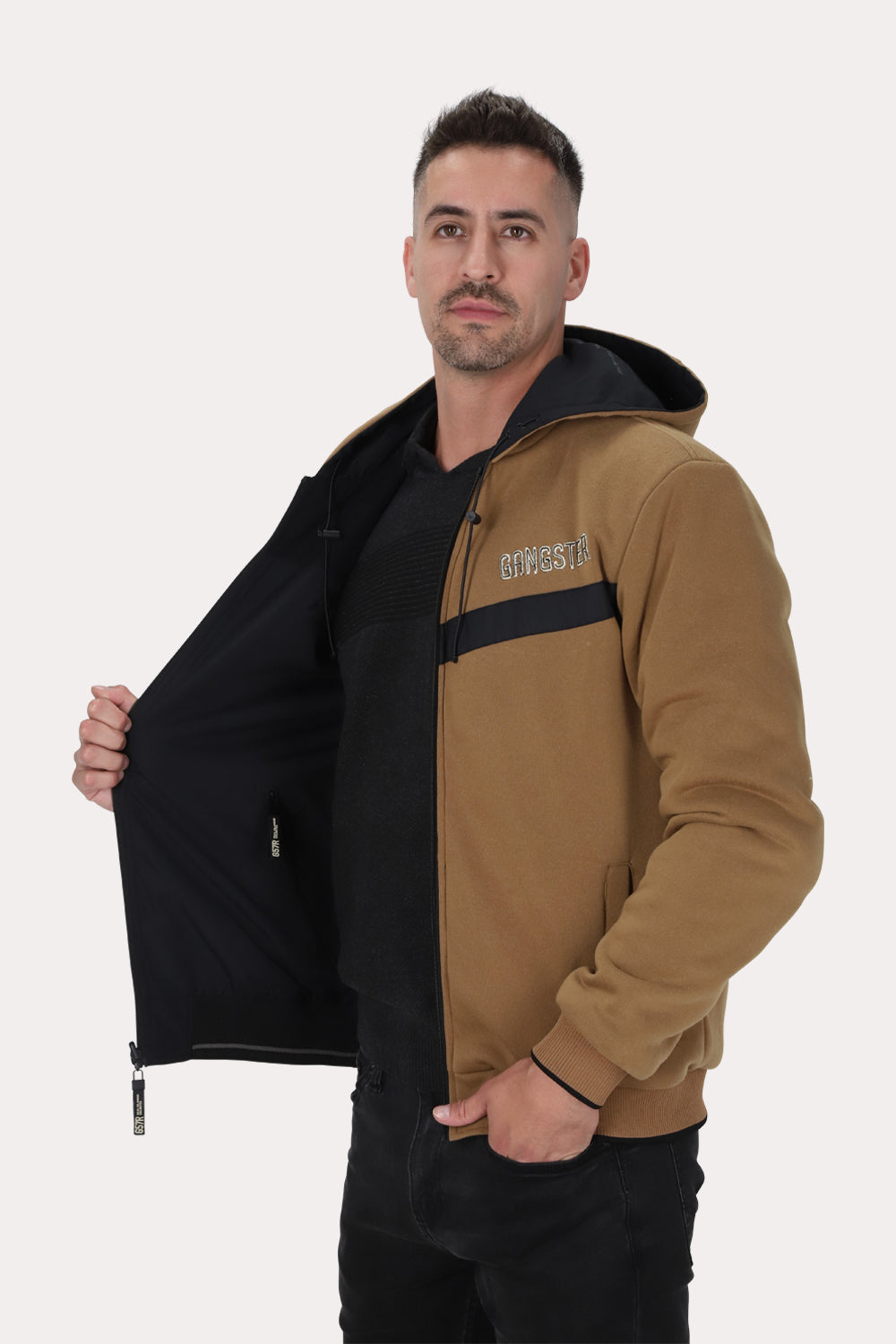 Cortaviento Reversible Dual Negro Gangster
