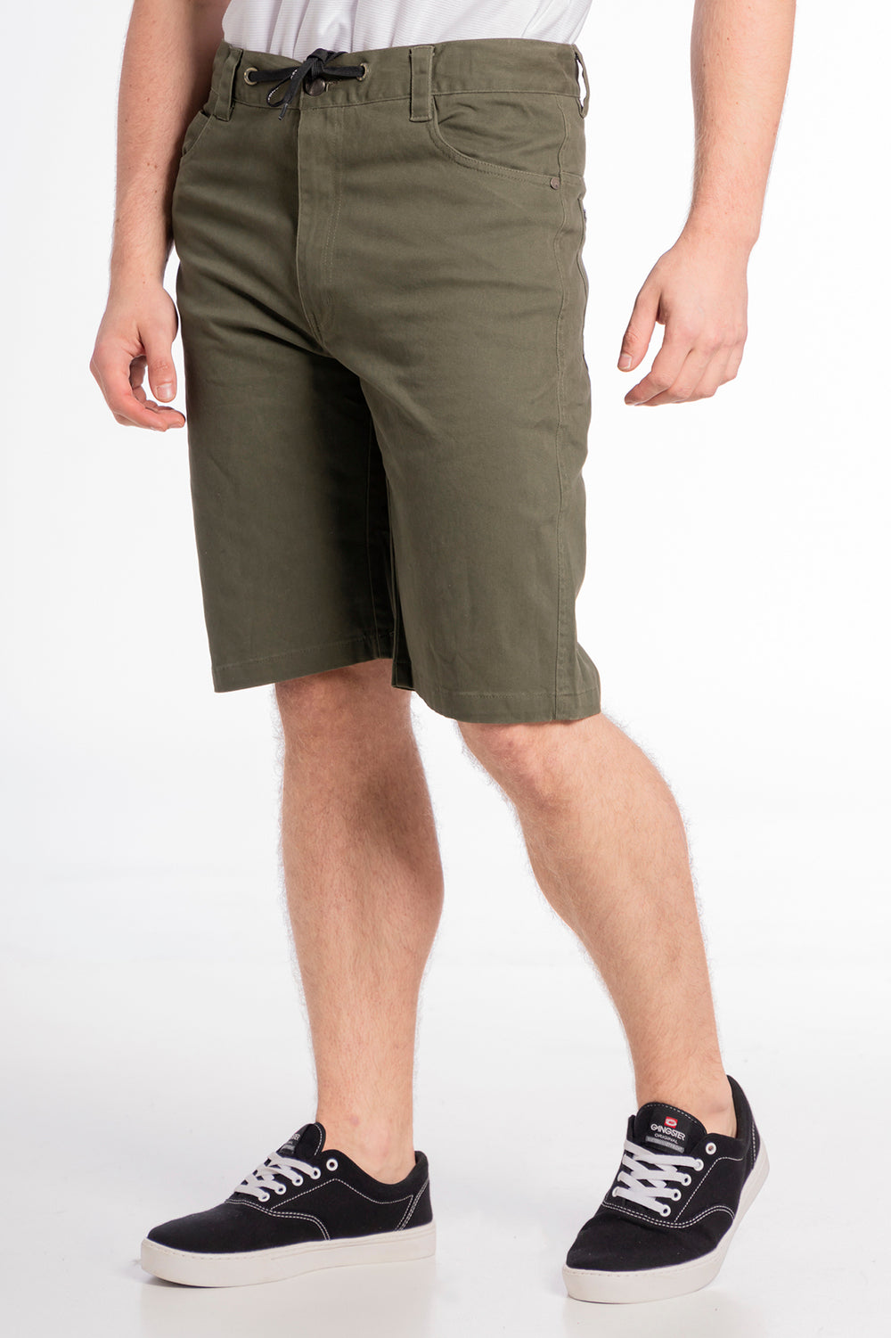 Short Canvas Bermudas Knee Verde Gangster