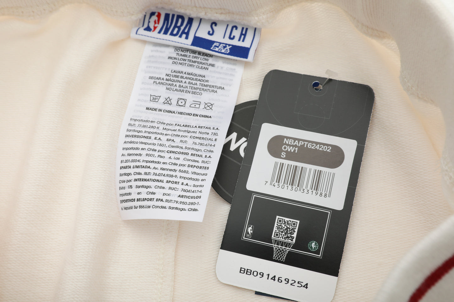Pantalon Jogger NBA Chicago Bulls Metallic Flow Blanco