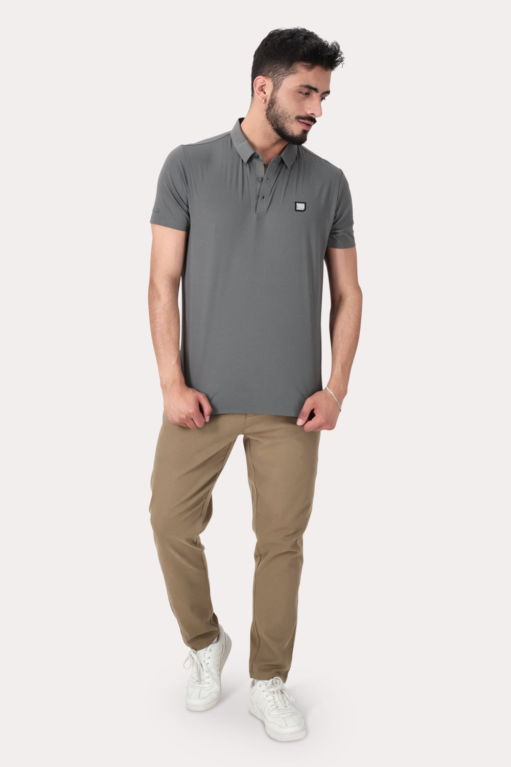 Polera Polo Poliamida Seneca Gris