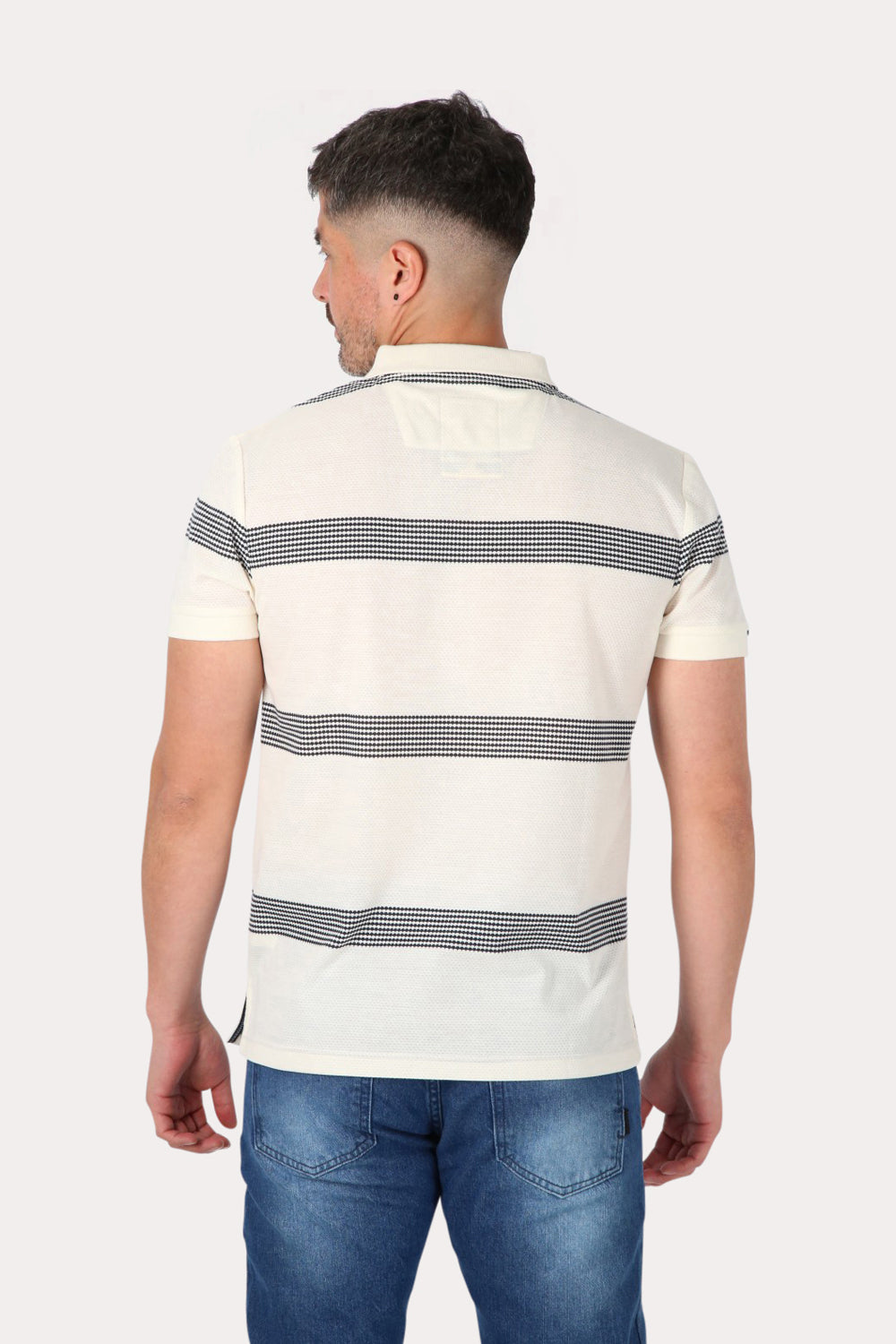 Polera Mc Polo Yard Dye Hit Blanco Gangster