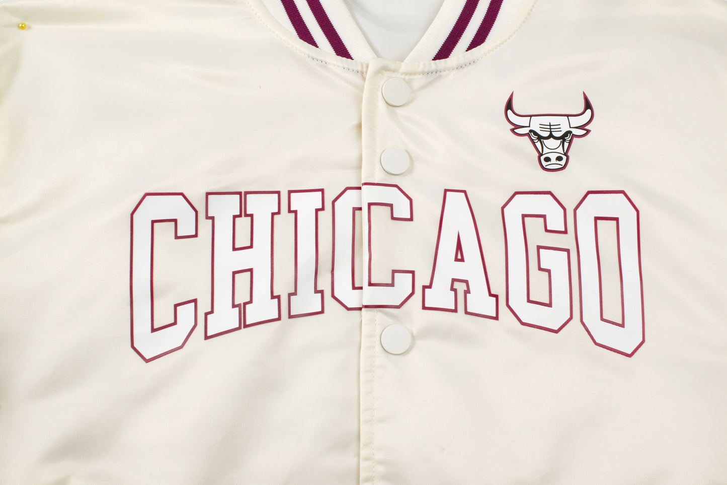 Chaqueta NBA Chicago Bulls Logo Gloss Blanco