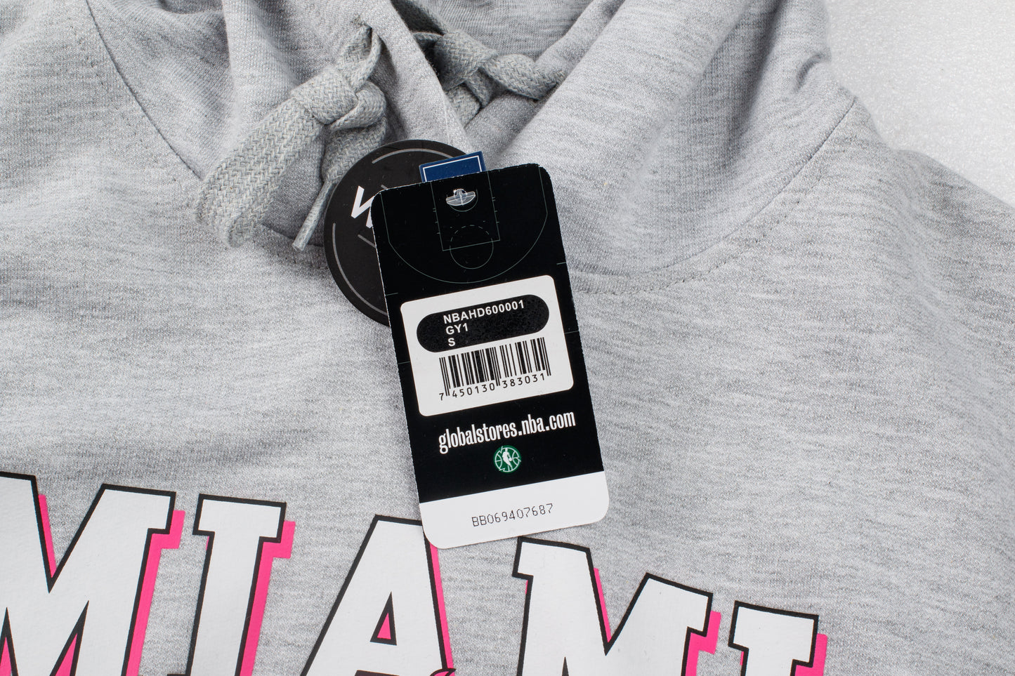 Poleron Hoddie NBA Miami Heat Team Print Gris