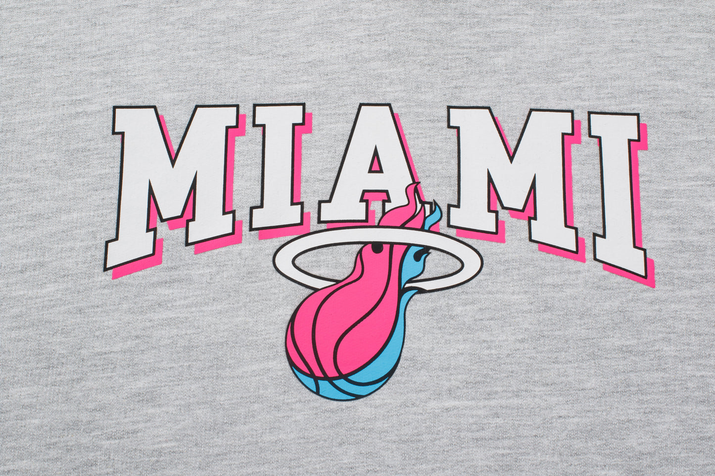 Poleron Hoddie NBA Miami Heat Team Print Gris