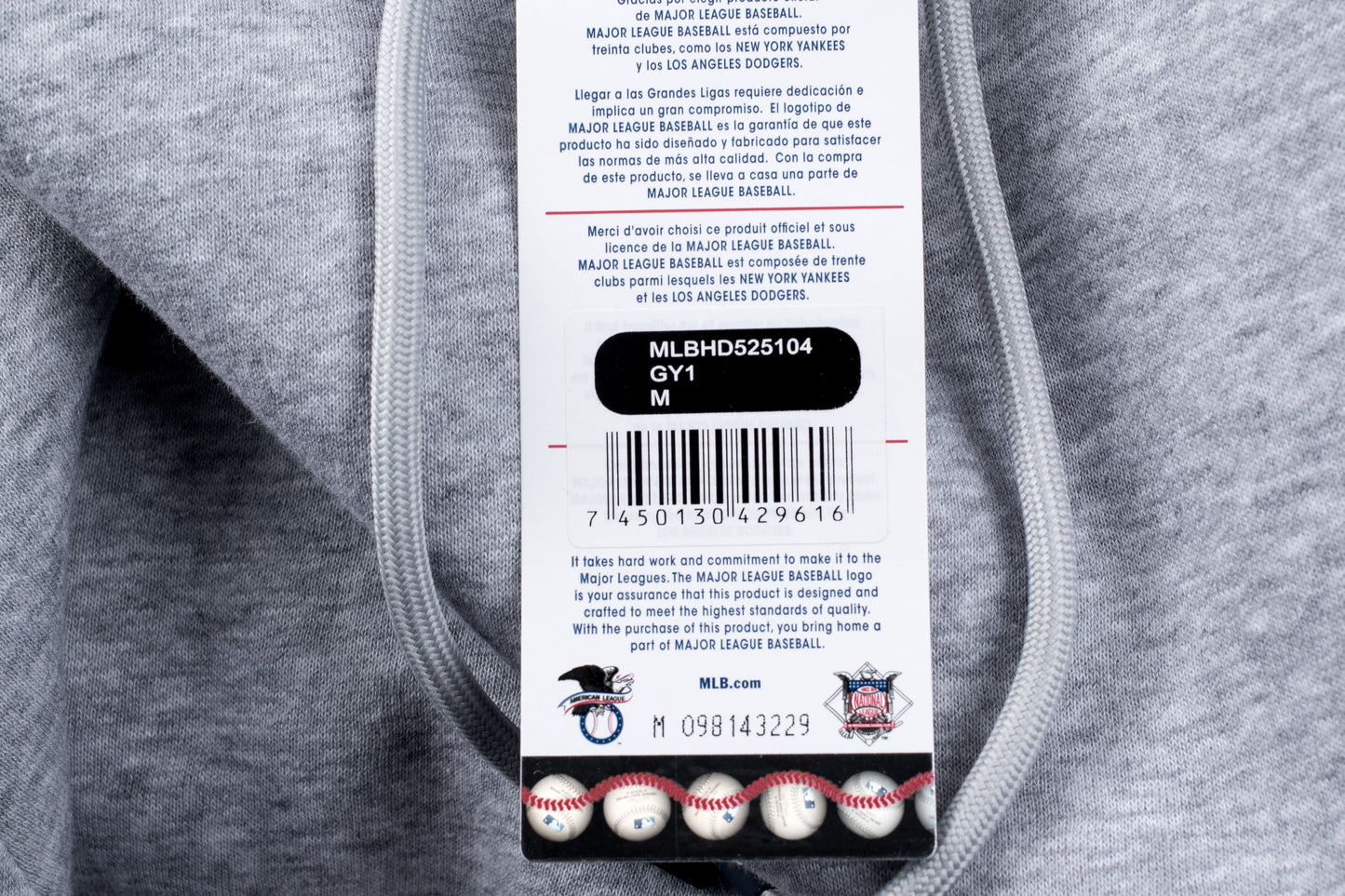 Poleron MLB Yankees Rock Gris