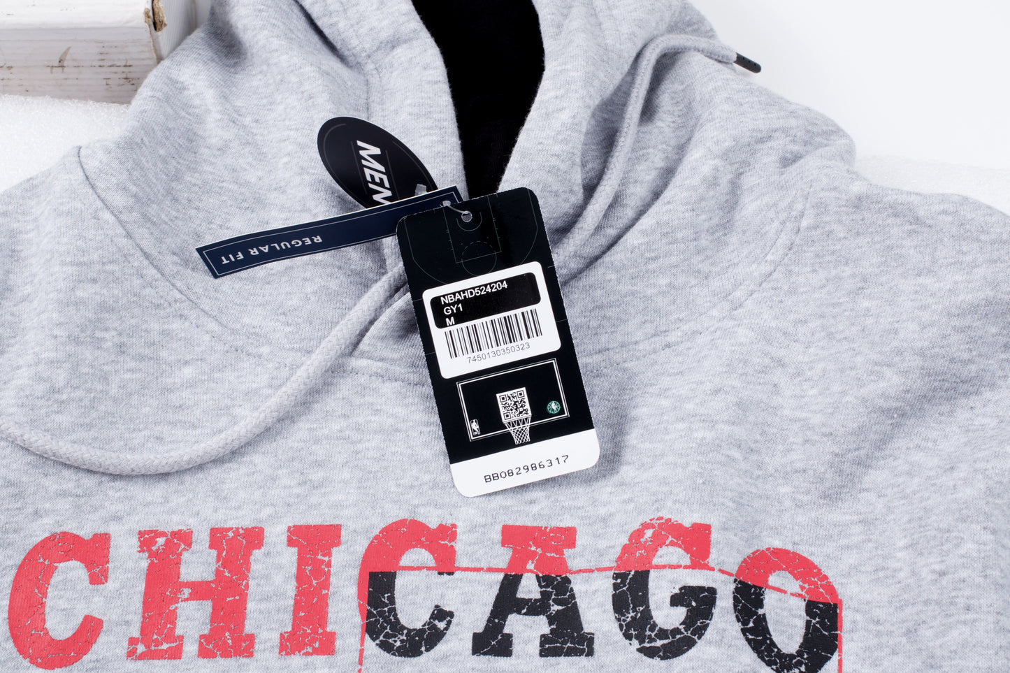 Poleron NBA Chicago Bulls Crowns Gris