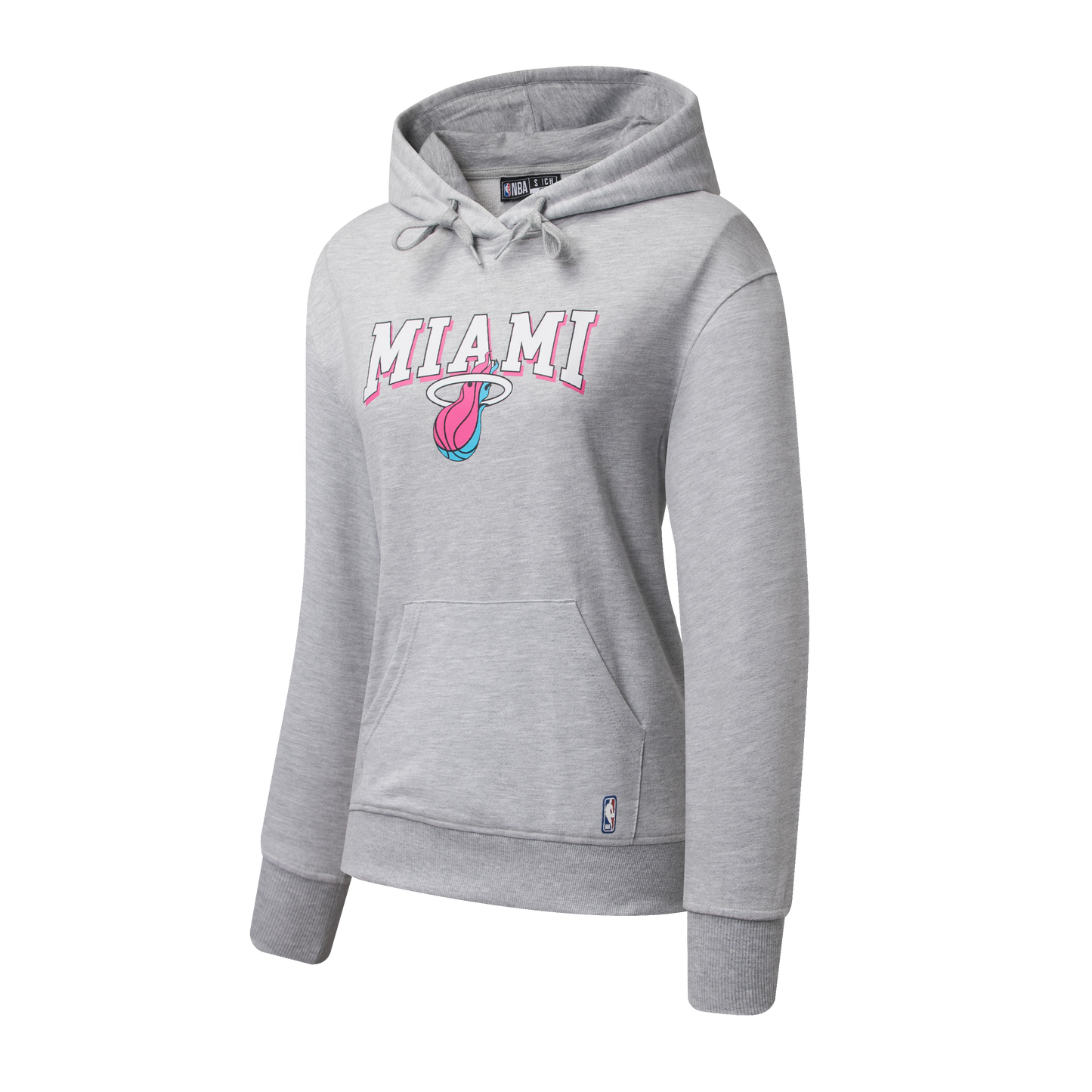 Poleron Hoddie NBA Miami Heat Team Print Gris