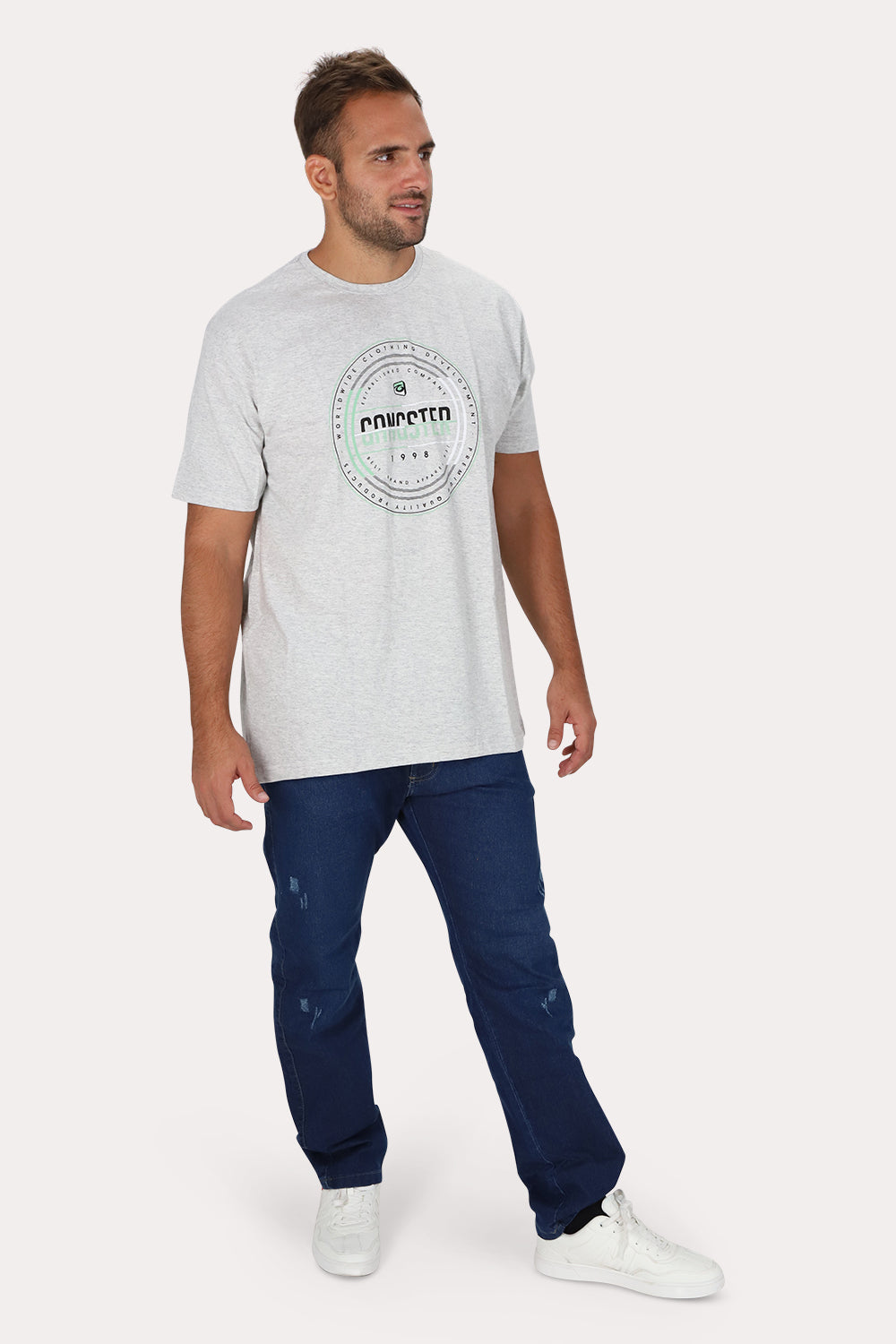 Plus Polera Mc Básica Vibrant Gris Gangster