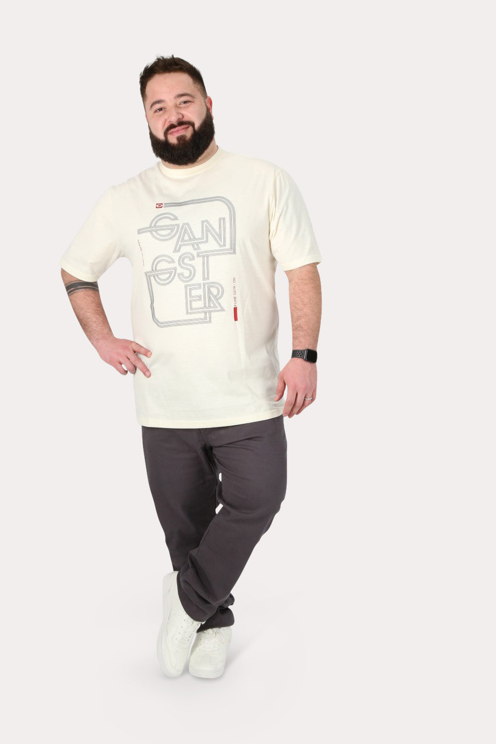 Polera Mc Básica Atalaia Blanco Gangster