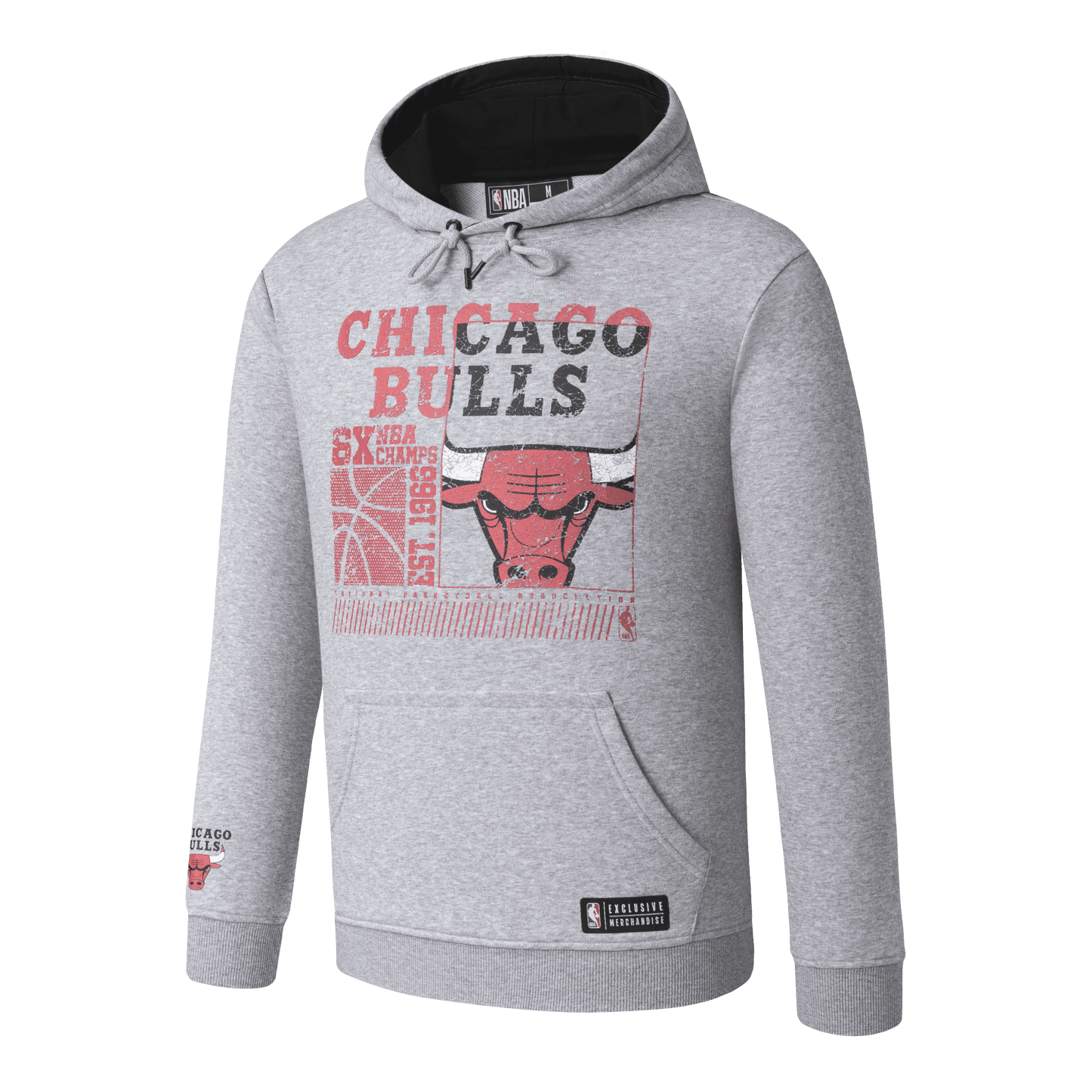 Poleron NBA Chicago Bulls Crowns Gris