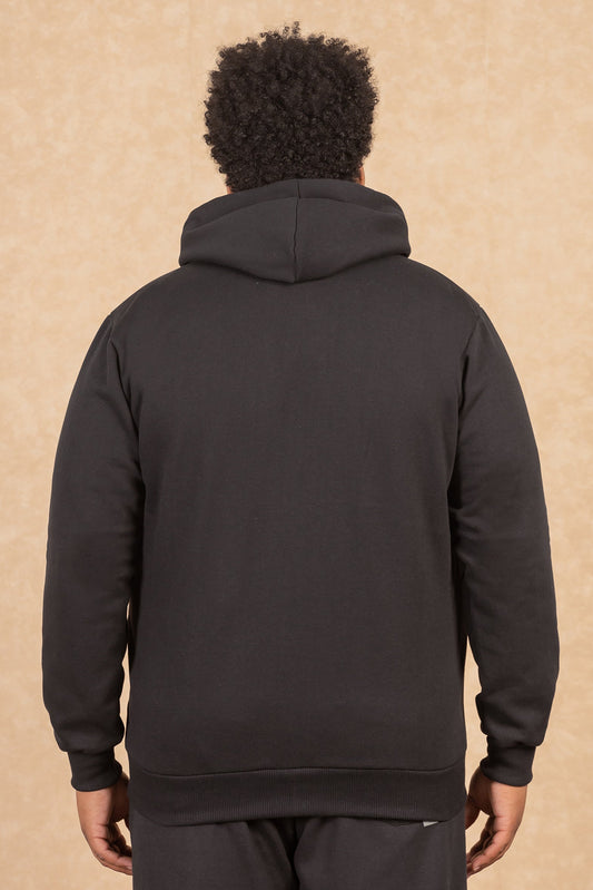 Plus Poleron Full Zipper Fleece Grain Negro Gangster