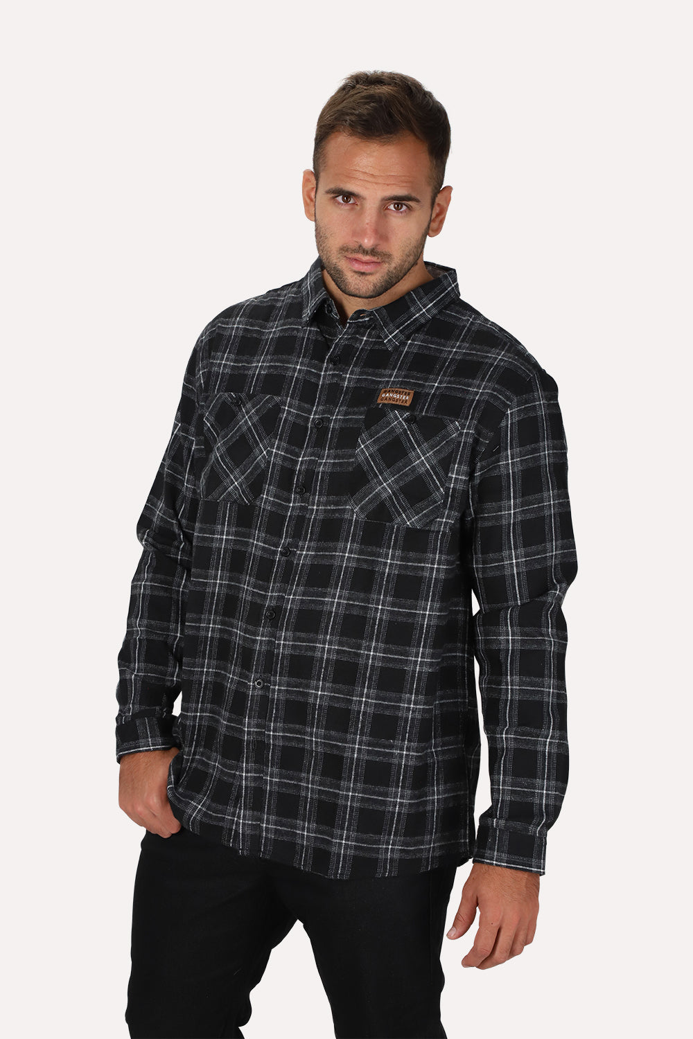 Plus Camisa ML Nomad Negro Gangster