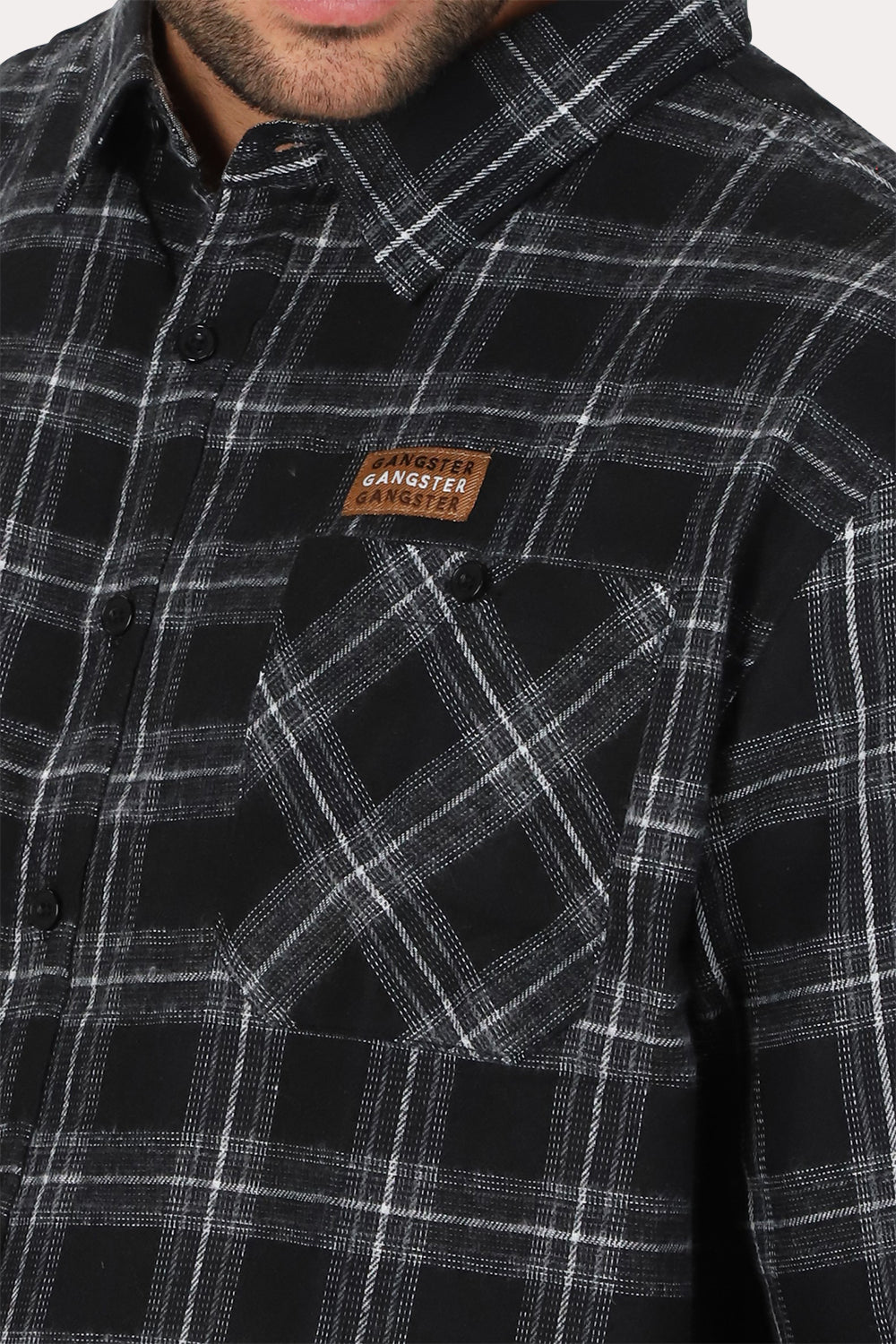 Plus Camisa ML Nomad Negro Gangster