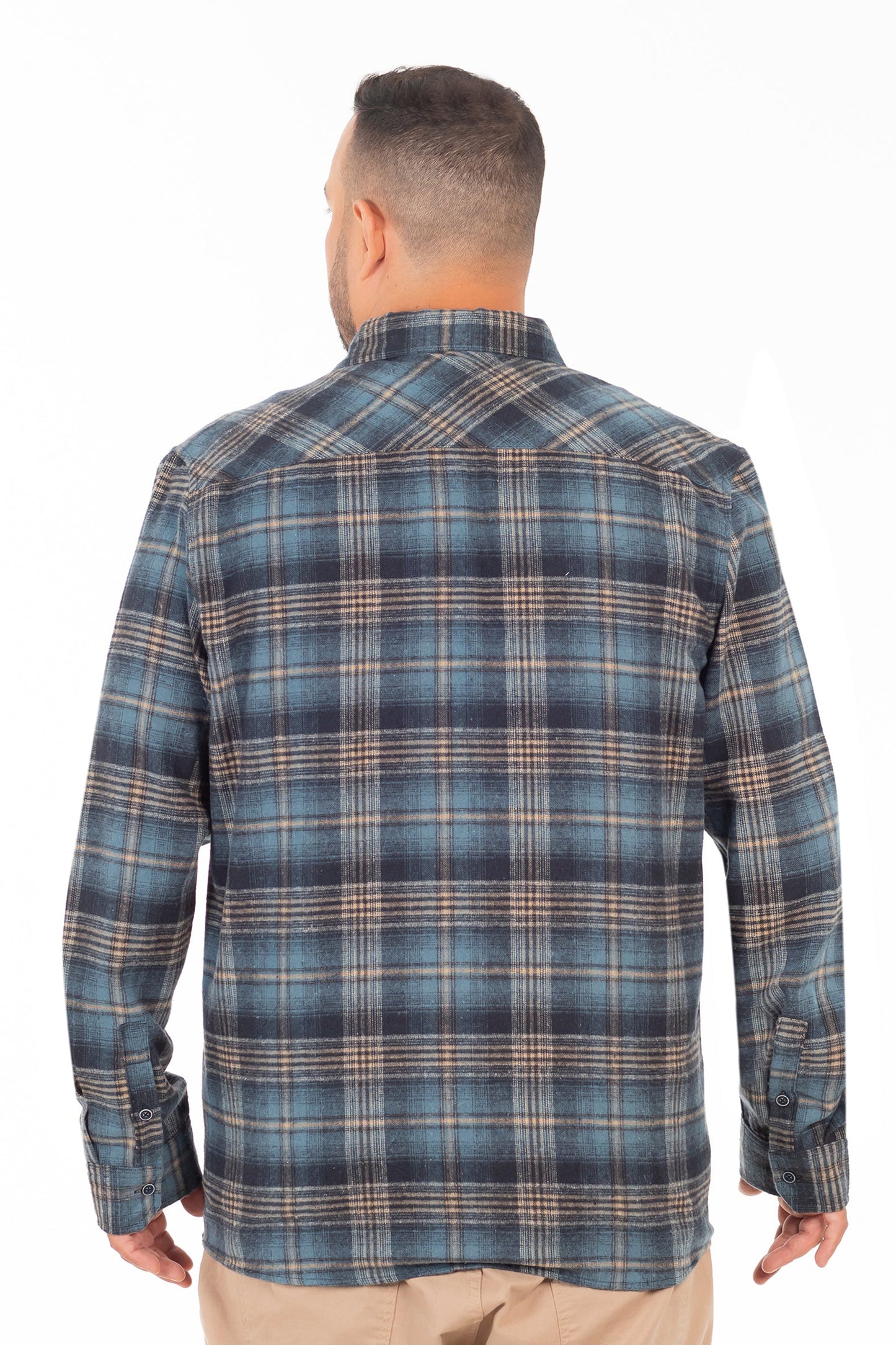 Plus Camisa Ml Franela Northwood Azul Marino Gangster