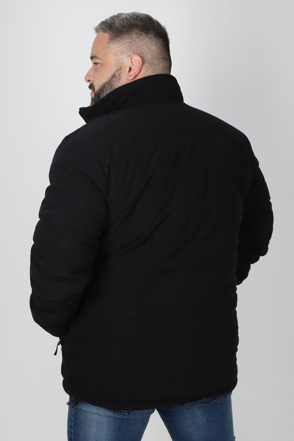 Plus Chaqueta Cotele Chicago Negro Gangster